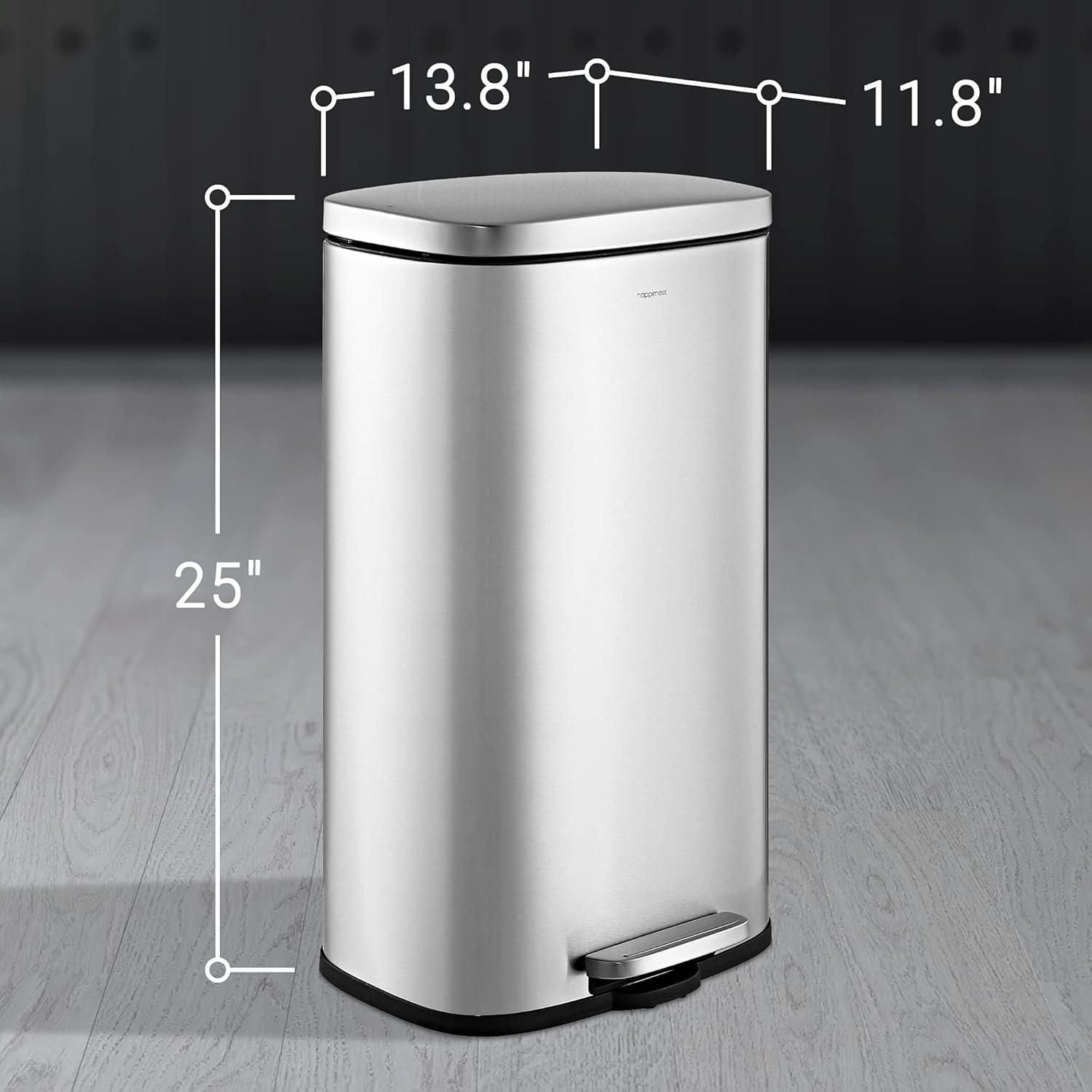 Curtis 8-Gallon Stainless Steel Step-Open Trash Can