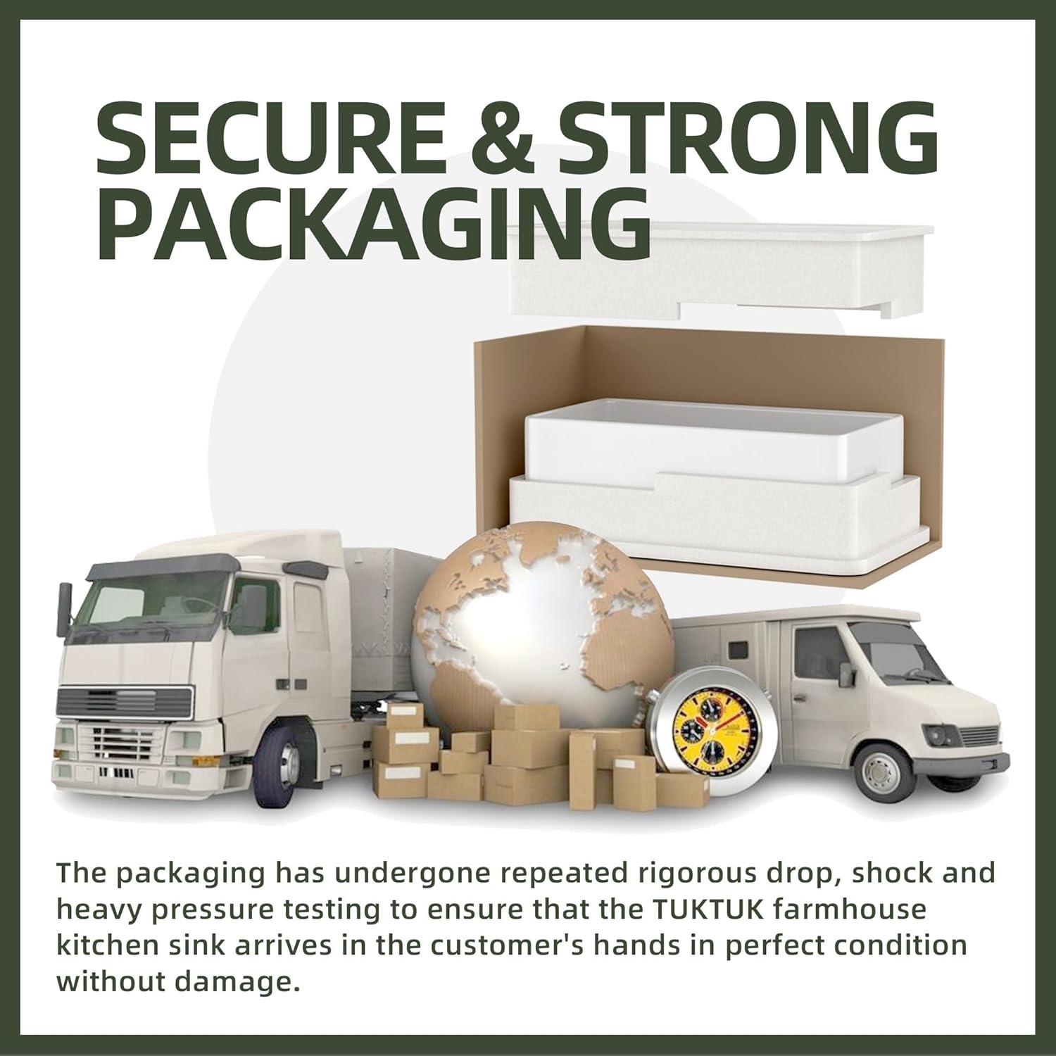 36 x 18 White Farmhouse Sink Fireclay Farm SinkApron Front Kitchen Sink Single Bowl with Accessory Kit