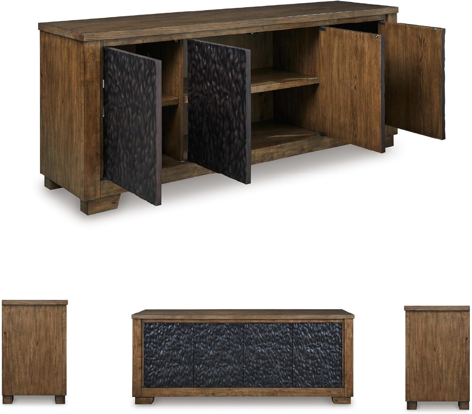 Signature Design by Ashley Rosswain Brown 80" TV Stand for TVs up to 91"