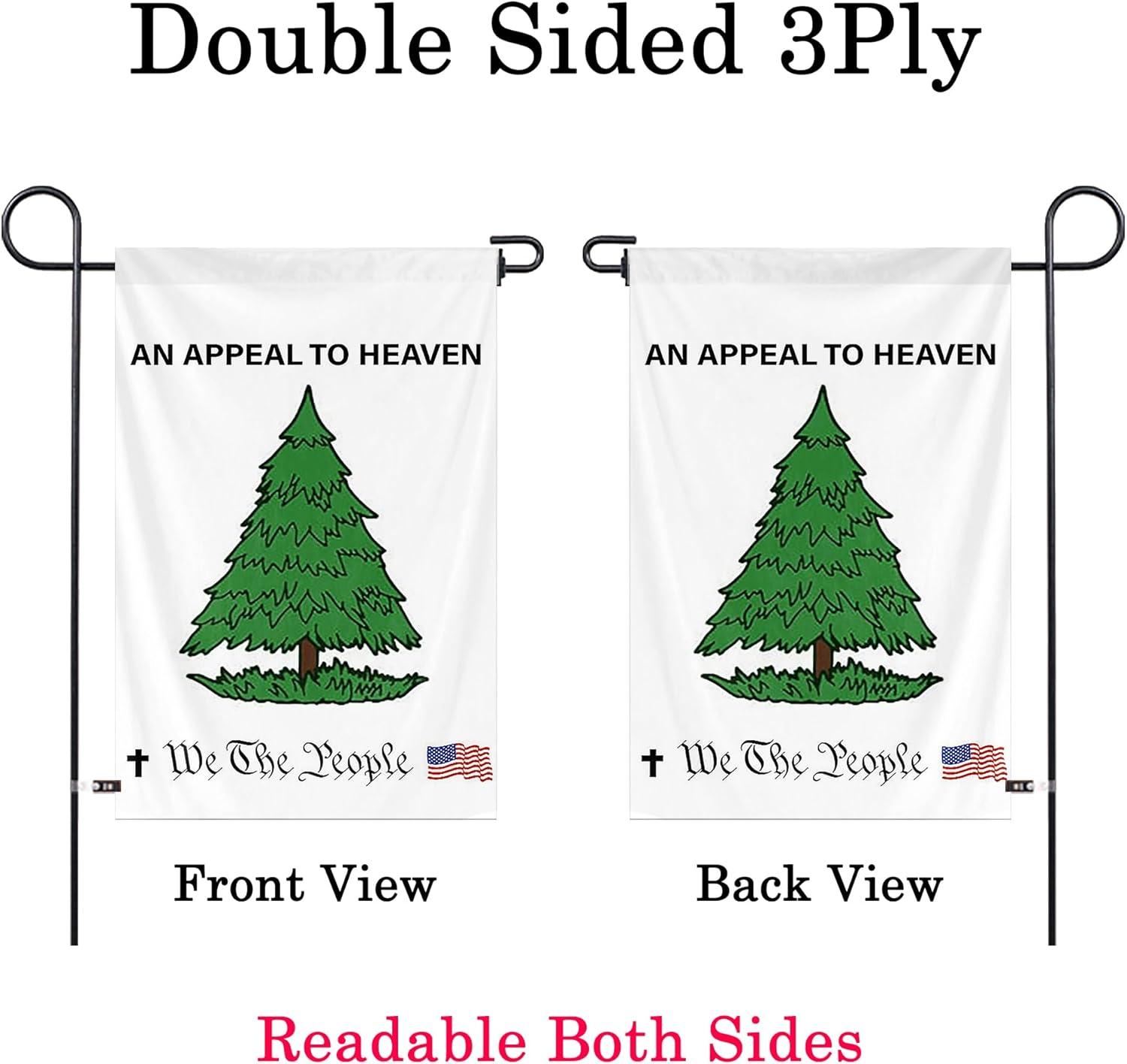 White and Green Patriotic Polyester Garden Flag 12x18 Inch