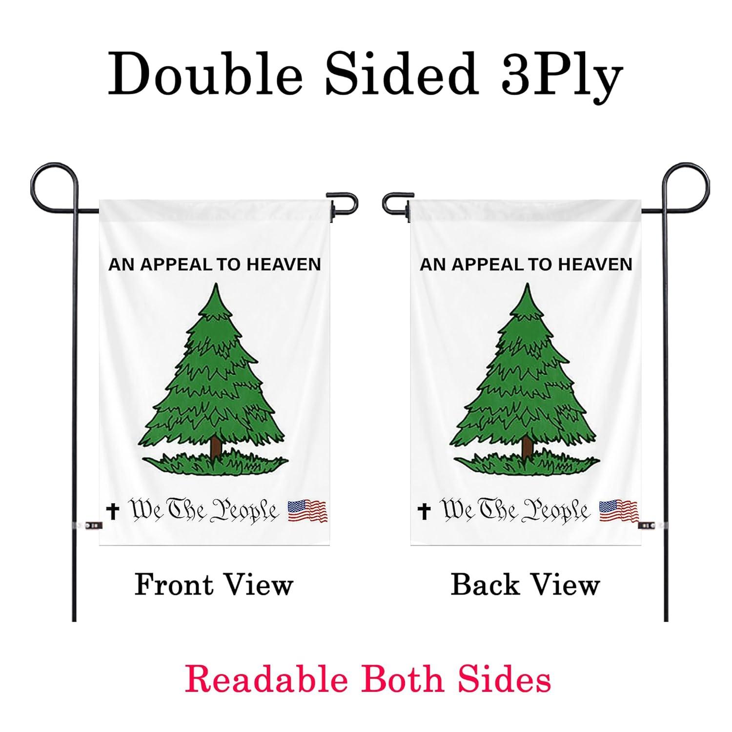 White and Green Patriotic Polyester Garden Flag 12x18 Inch