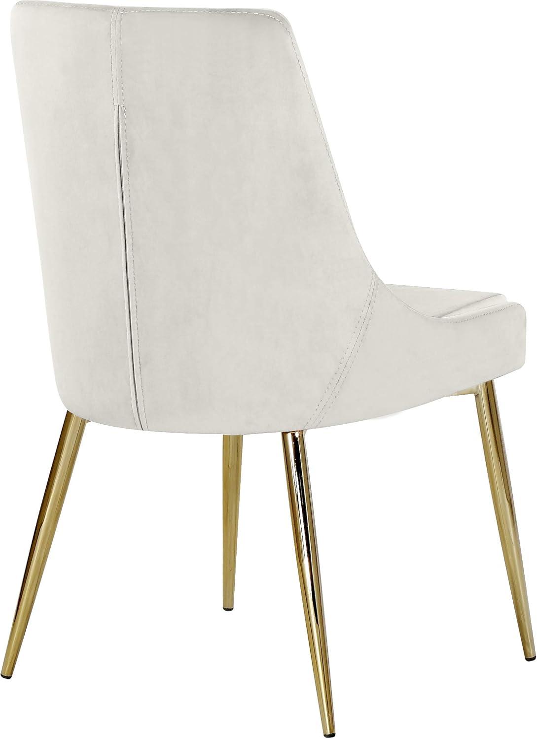 Meridian Furniture Karina Cream Velvet Dining Chair (Set of 2)