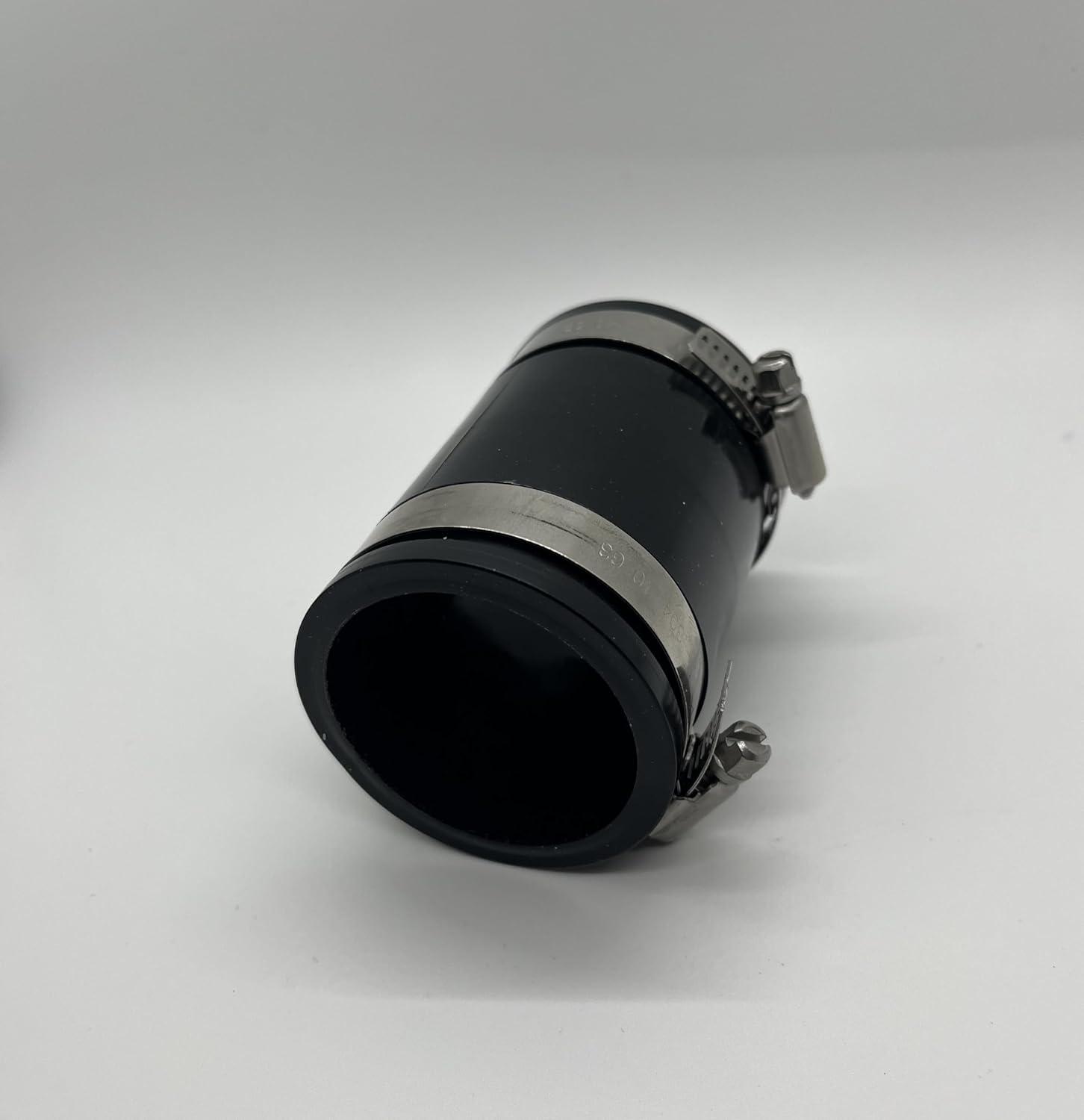 1-1/2 in. PVC Flexible Coupling with Stainless Steel Clamps