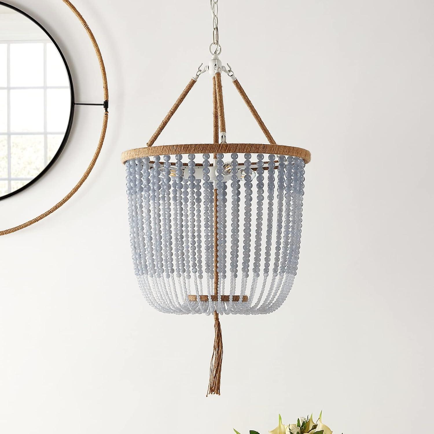 Angie Beads Pendant Lamp - LIT4476 - Blue - Safavieh