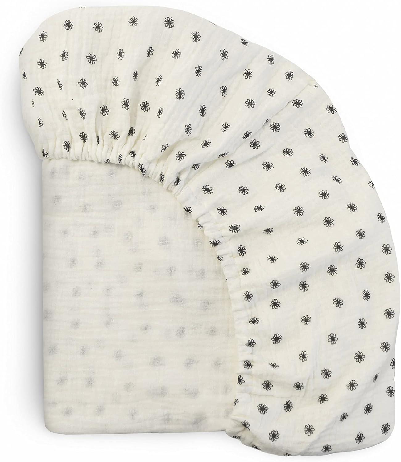 Mushie Extra Soft Muslin Crib Sheet - Bees