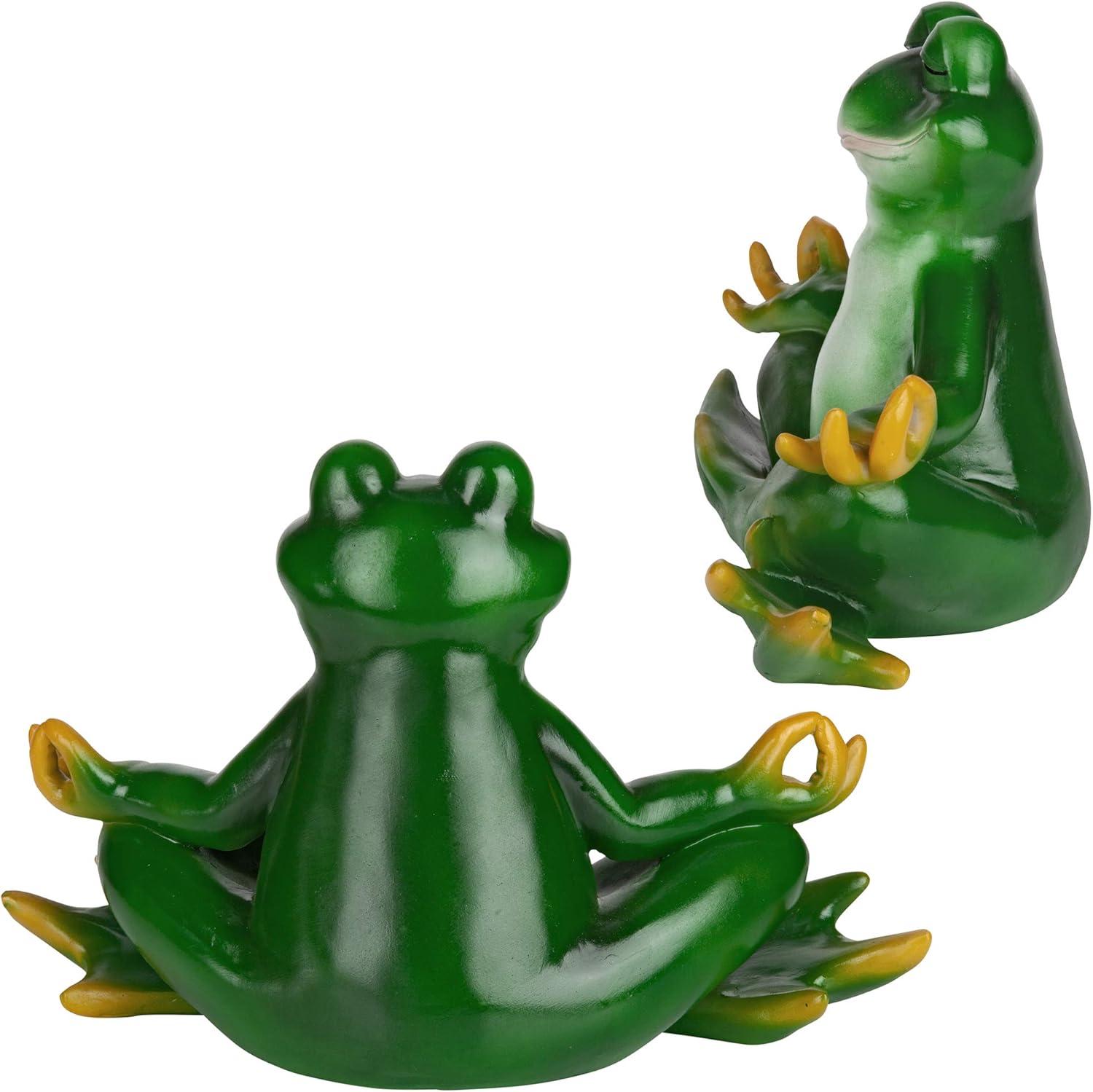 Strike a Pose Zen Yoga Frog Statue