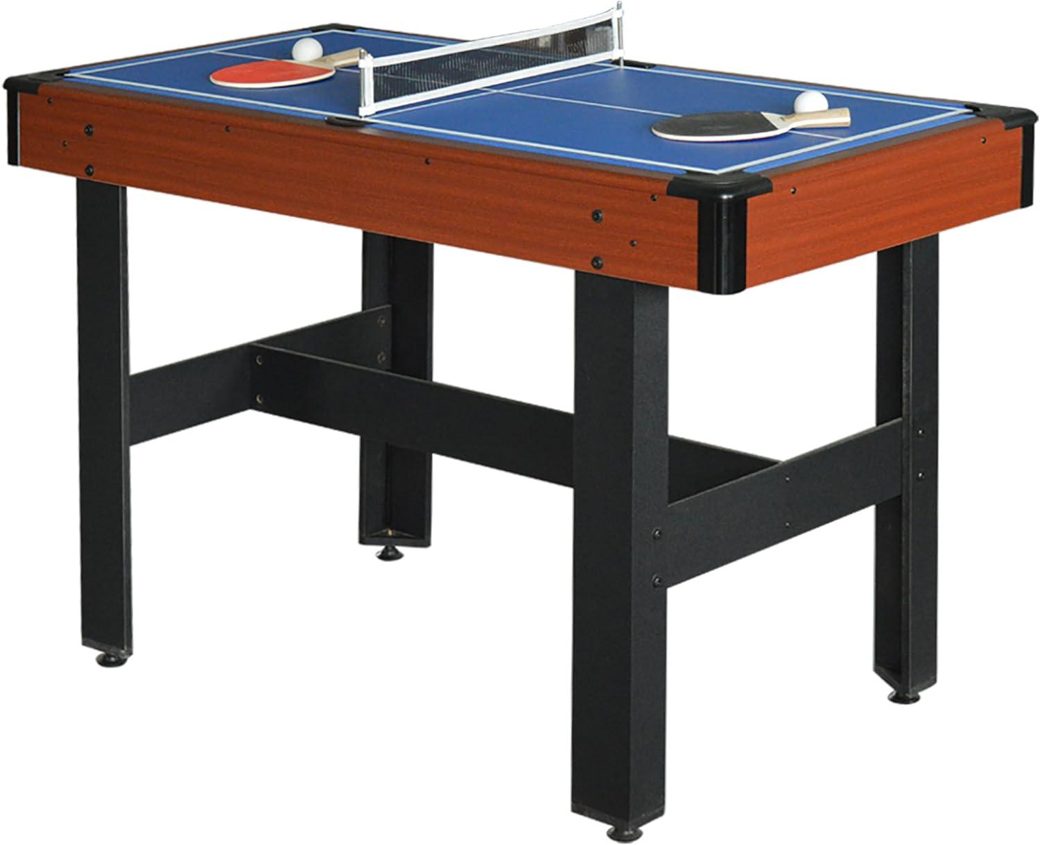 Triad Compact 48" Blue Multi-Game Table with Billiards, Hockey, and Table Tennis