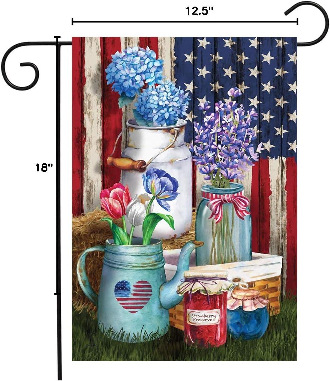Briarwood Lane Summer Garden Flag 12x18 For Outdoor American Picnic Rustic For Summer Garden Flag Flags For Outside