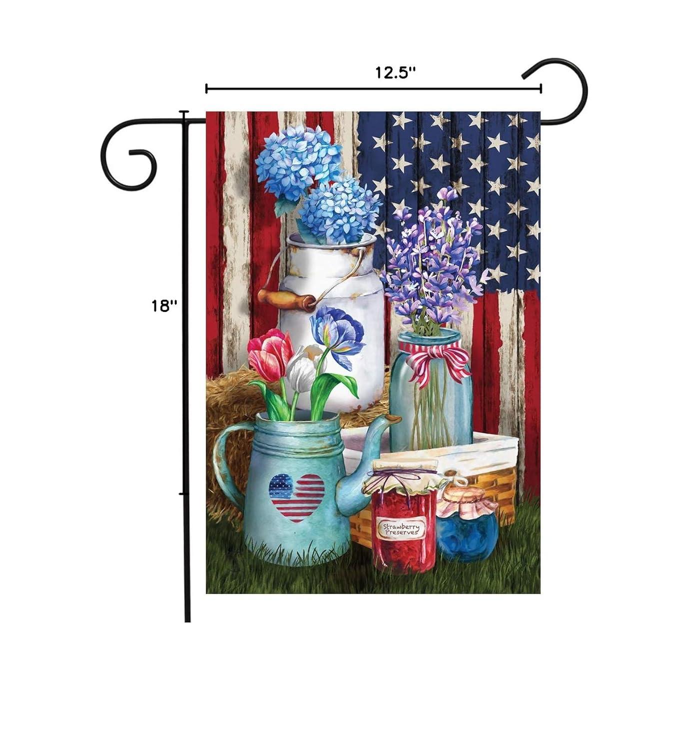 Briarwood Lane Summer Garden Flag 12x18 For Outdoor American Picnic Rustic For Summer Garden Flag Flags For Outside