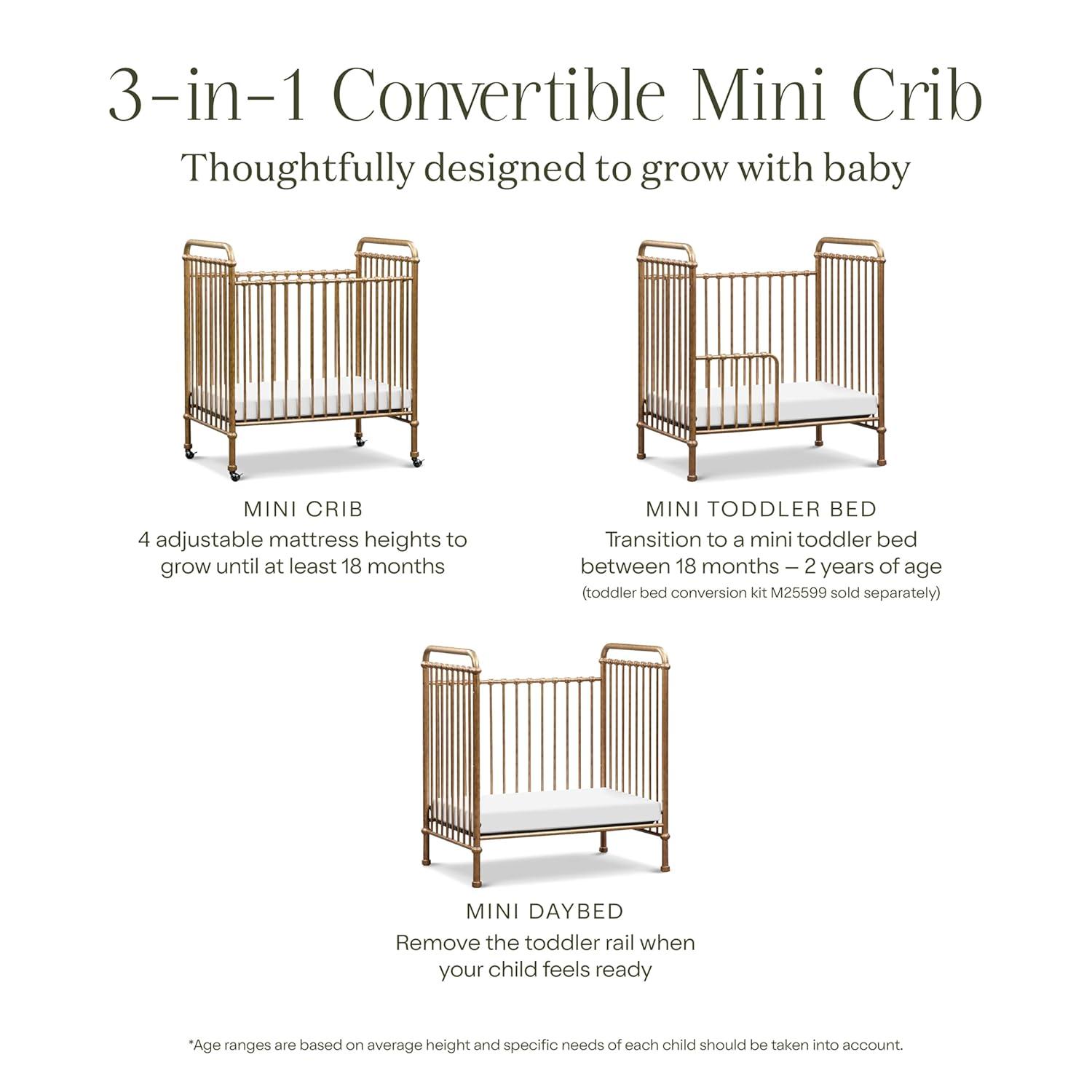 Abigail Greenguard Gold Certified 3 -in-1 Convertible Crib