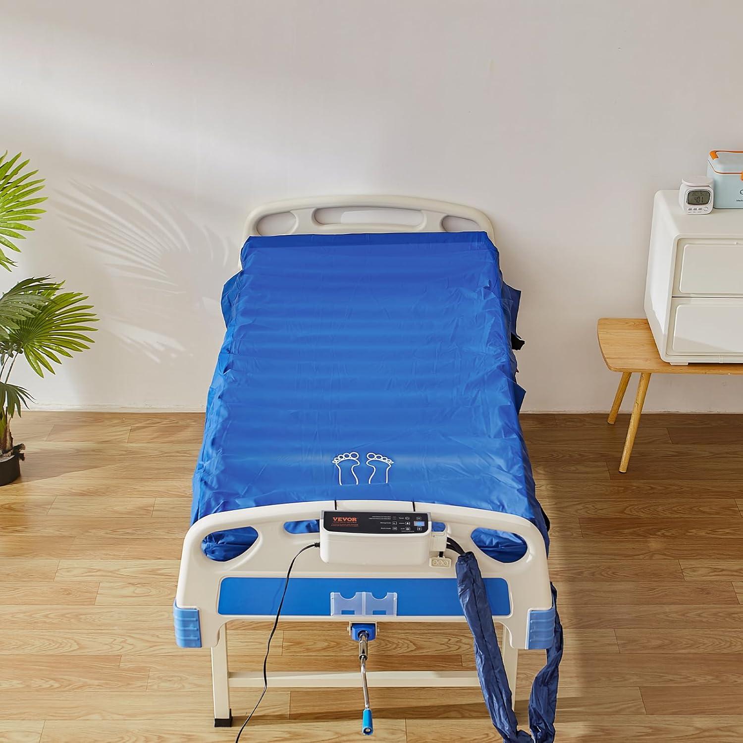 Blue Nylon TPU Dual-Layer Alternating Pressure Mattress with Electric Pump