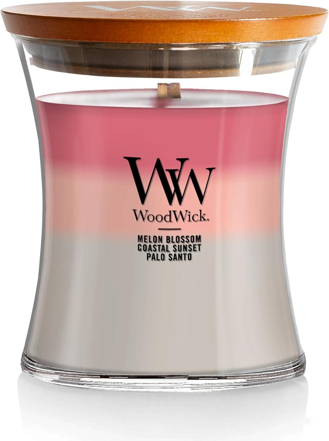 WoodWick Medium Hourglass Trilogy Scented Candle, Shorleine, 9.7 oz