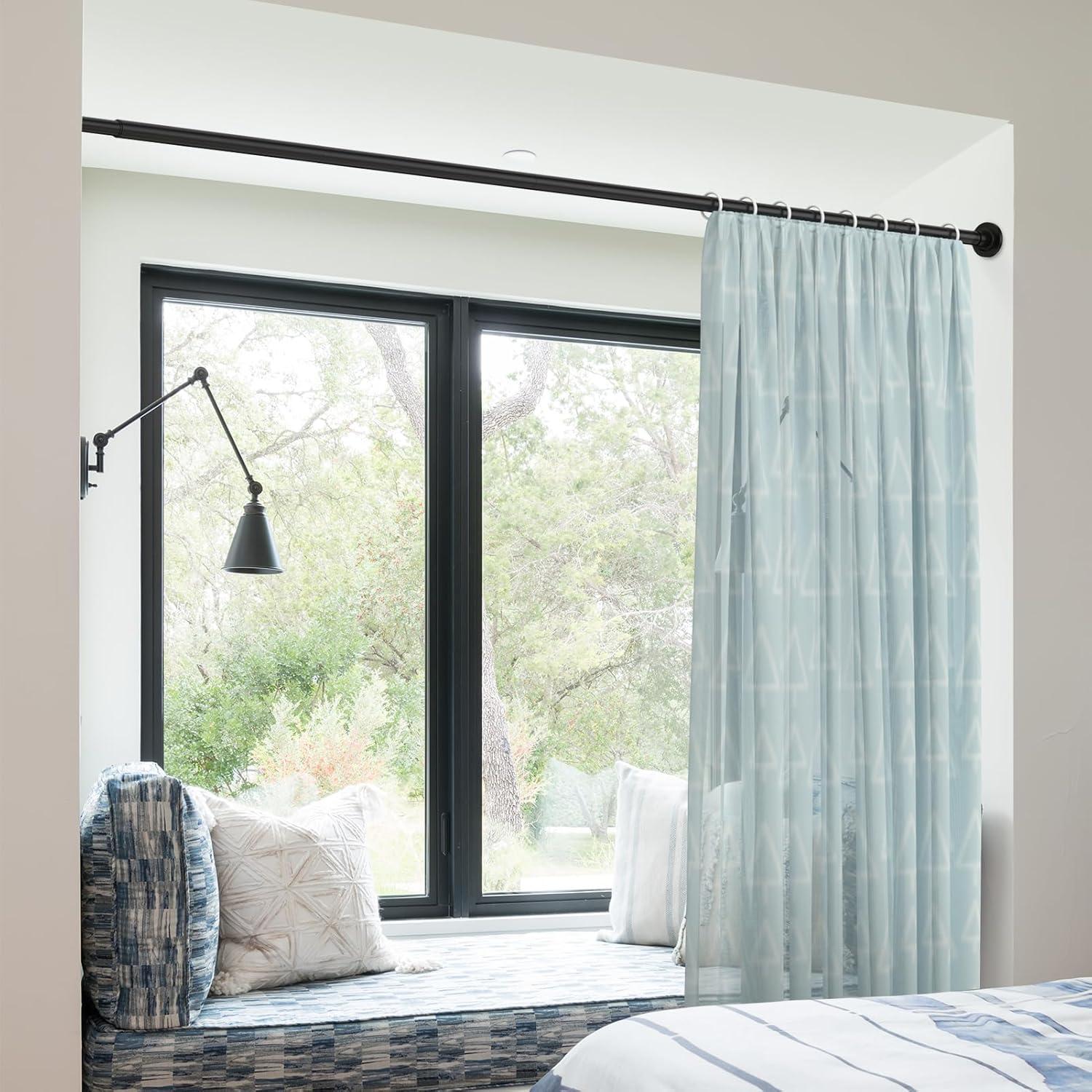 The Shower Curtain Rod, Adjustable 32-89 Inch Spring Tension Shower Rods.