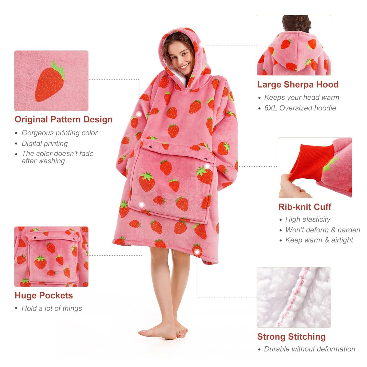 Narecte Kids Hoodie Blanket Year Old Girl Birthday Gifts for Kids Toddler Wearable Blanket Hoodie Oversized Hoodie Ideas