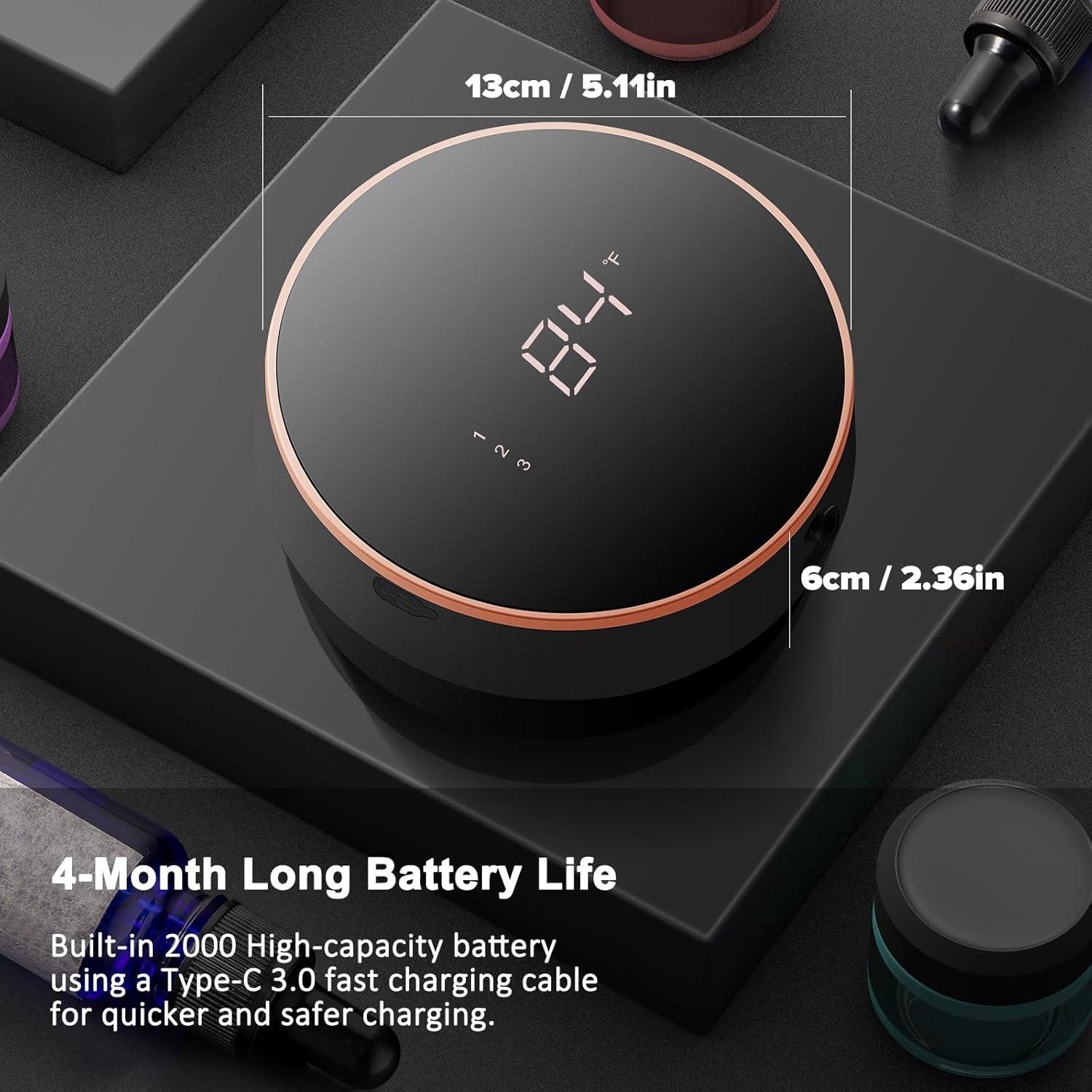 Automatic Soap Dispenser Foam Bathroom: Wall Mount Rechargeable Touchless Adjustable Auto Smart Electric Plastic Black Foaming Soap Dispenser with Clock - Kitchen - Hand Dish Lotion Couple Kids