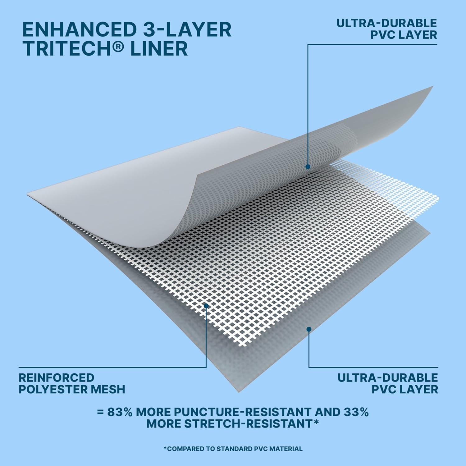 Bestway Power Steel 18' x 9' x 48" Rectangular Metal Frame Above Ground Swimming Pool Set with 1,500 GPH Filter Pump, Ladder, and Pool Cover
