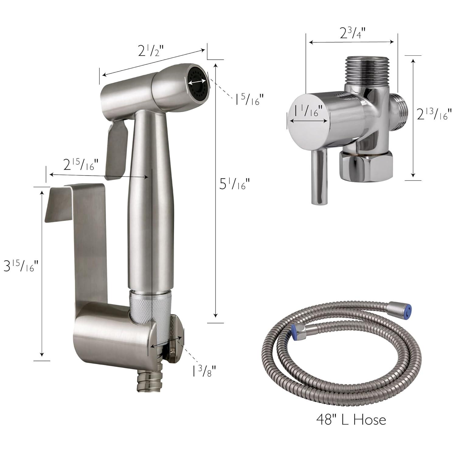 Design House Handheld Bidet Sprayer with Dual Mount and 48-Inch Hose 588913-SS