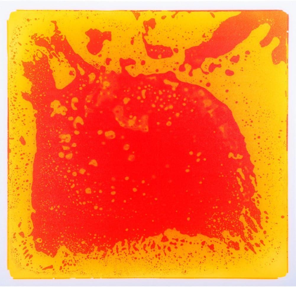 Art3d Fancy Playmat Liquid Fusion Floor Children Develop Mat Shapes, 12" X 12" Yellow-Red Flooring