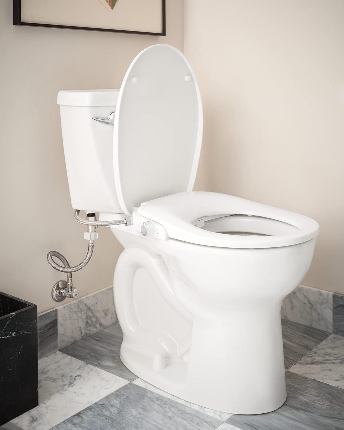 2-Series Non Electronic Bidet Seat for Round Toilets in White