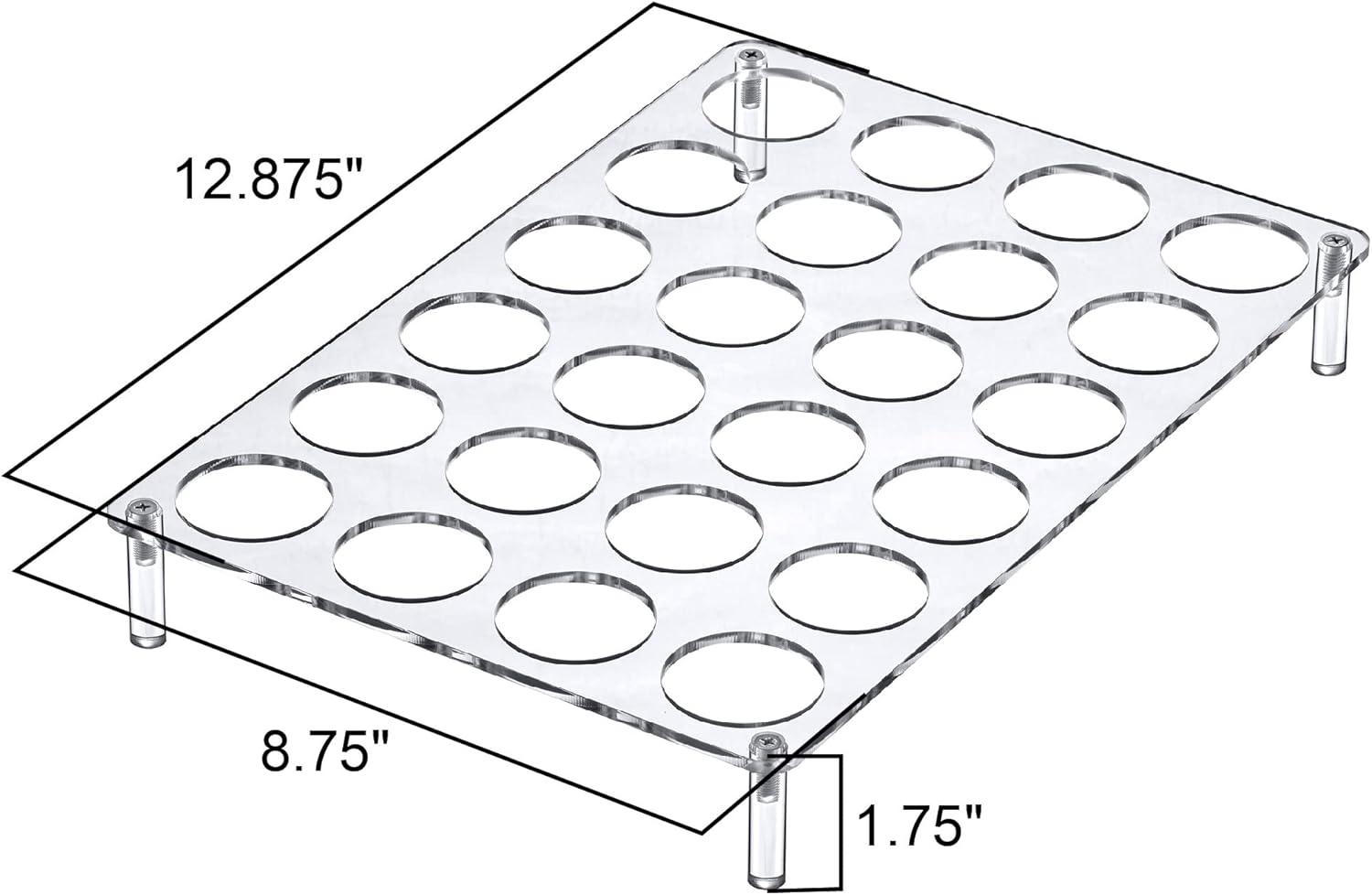 Amazing Abby 24-Slot Flat Acrylic Coffee Pod Holder, Large-Capacity Plastic Coffee Capsule Storage, BPA-Free and Shatter-Proof, Great for Use on Countertop or in Drawer, Up to 24 Keurig K-Cups