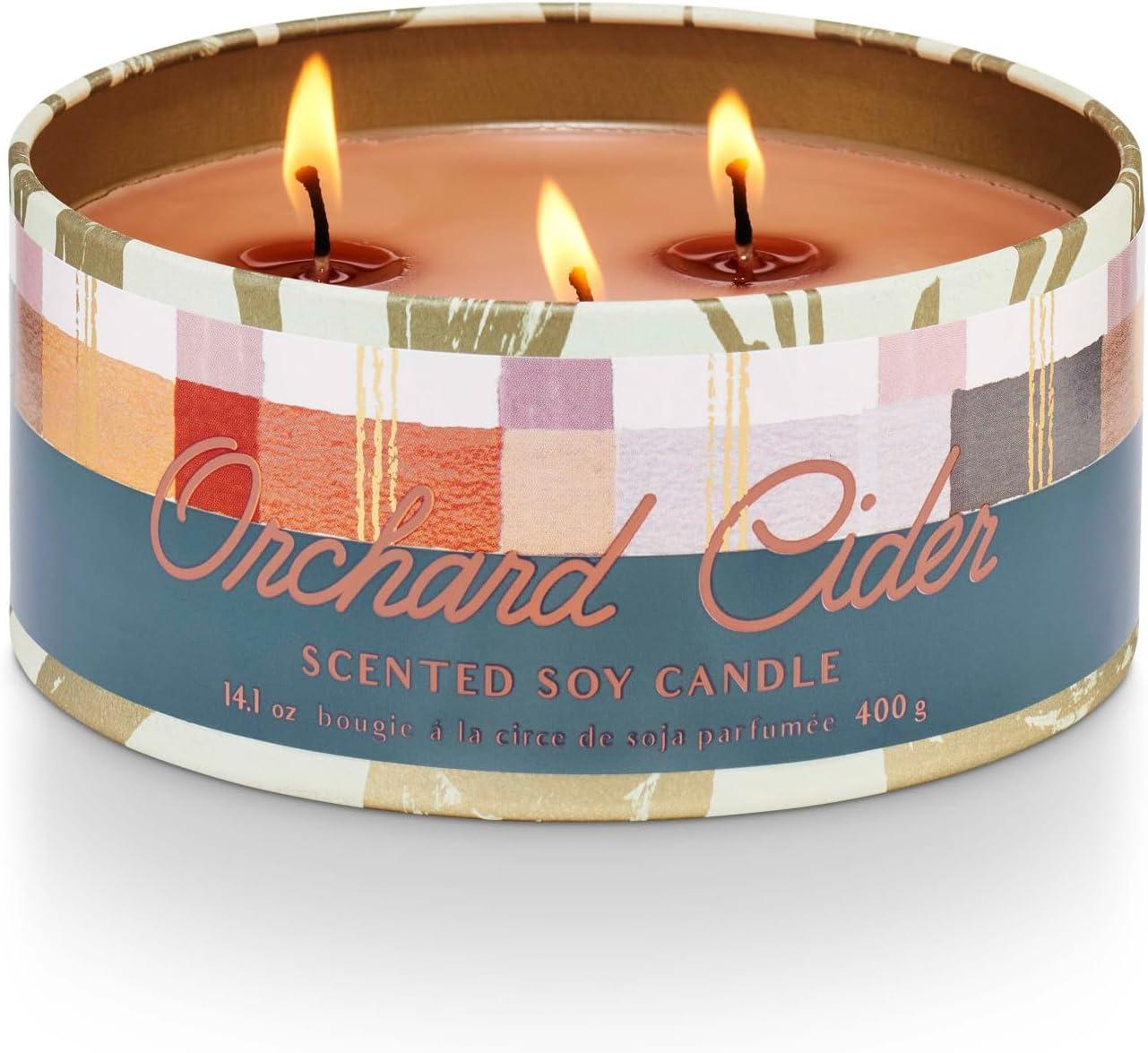 Orchard Cider Scented Soy Candle in Amber Tin