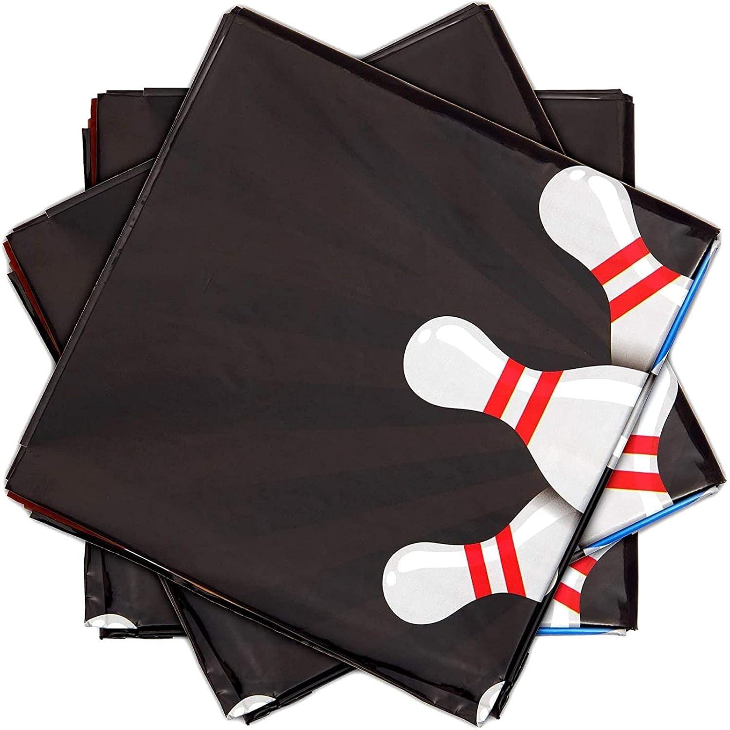 Bowling Tablecloth for Birthday Party (54 x 108 in, 3 Pack)