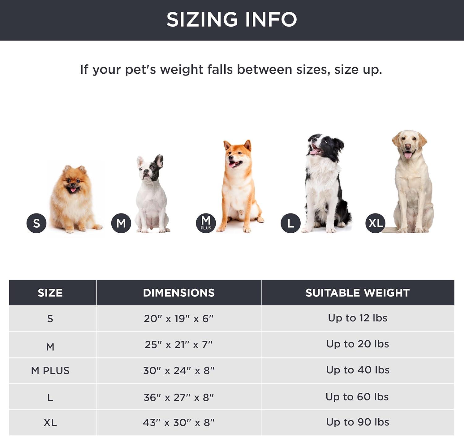 Dog Bed for Small Medium Dog 25x21x7inches Washable Pet Beds