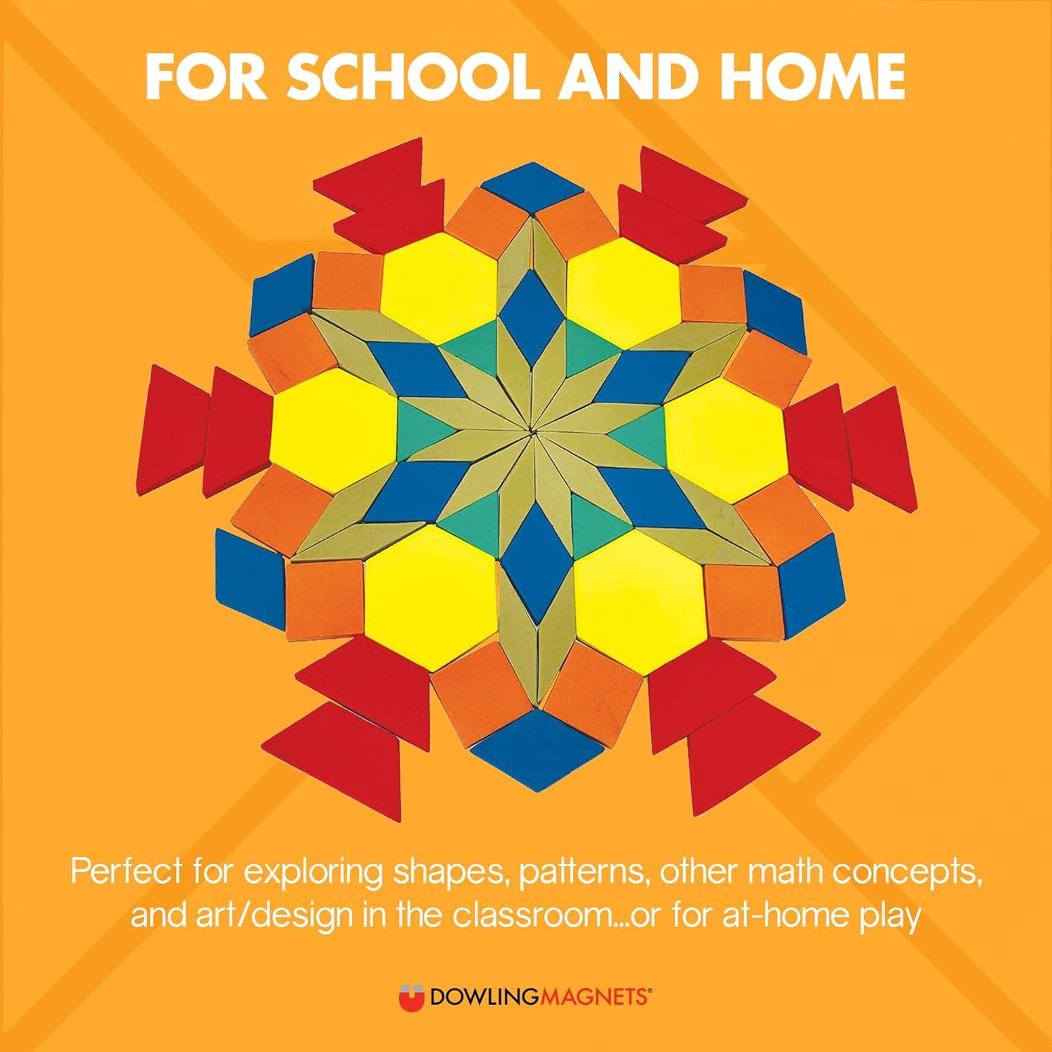 Dowling Magnets Foam Fun Magnets Pattern Blocks
