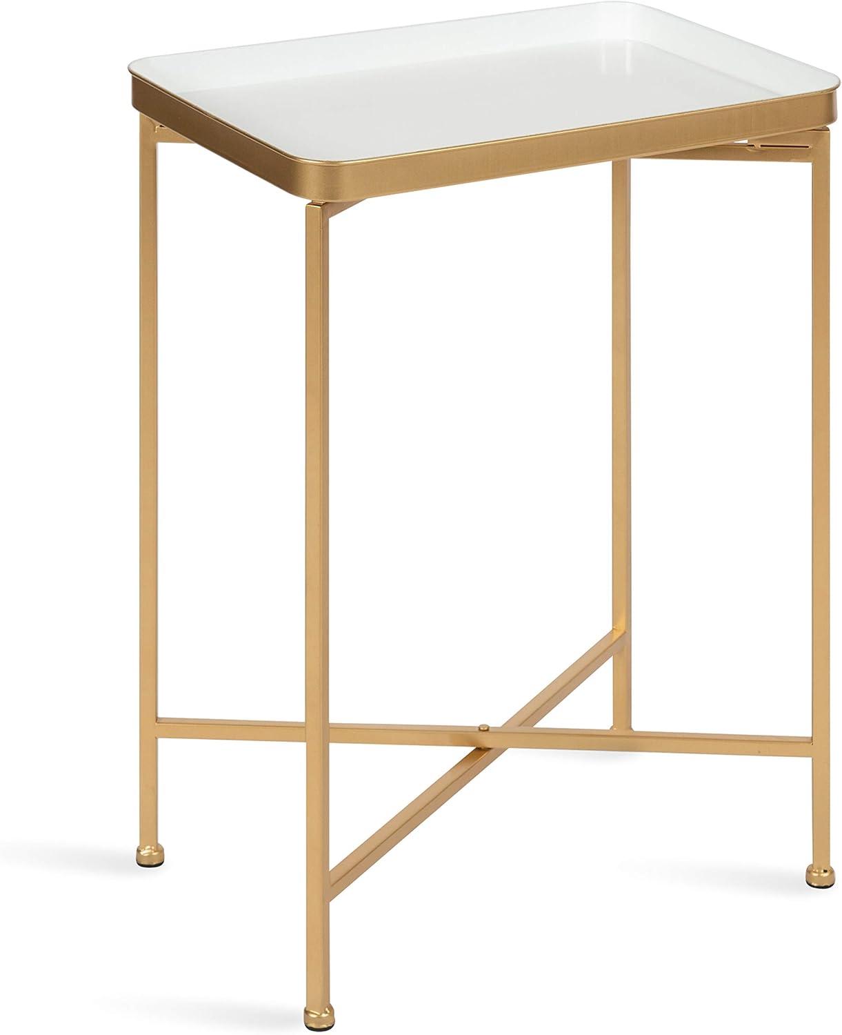 Kate and Laurel Celia Metal Tray Accent Table