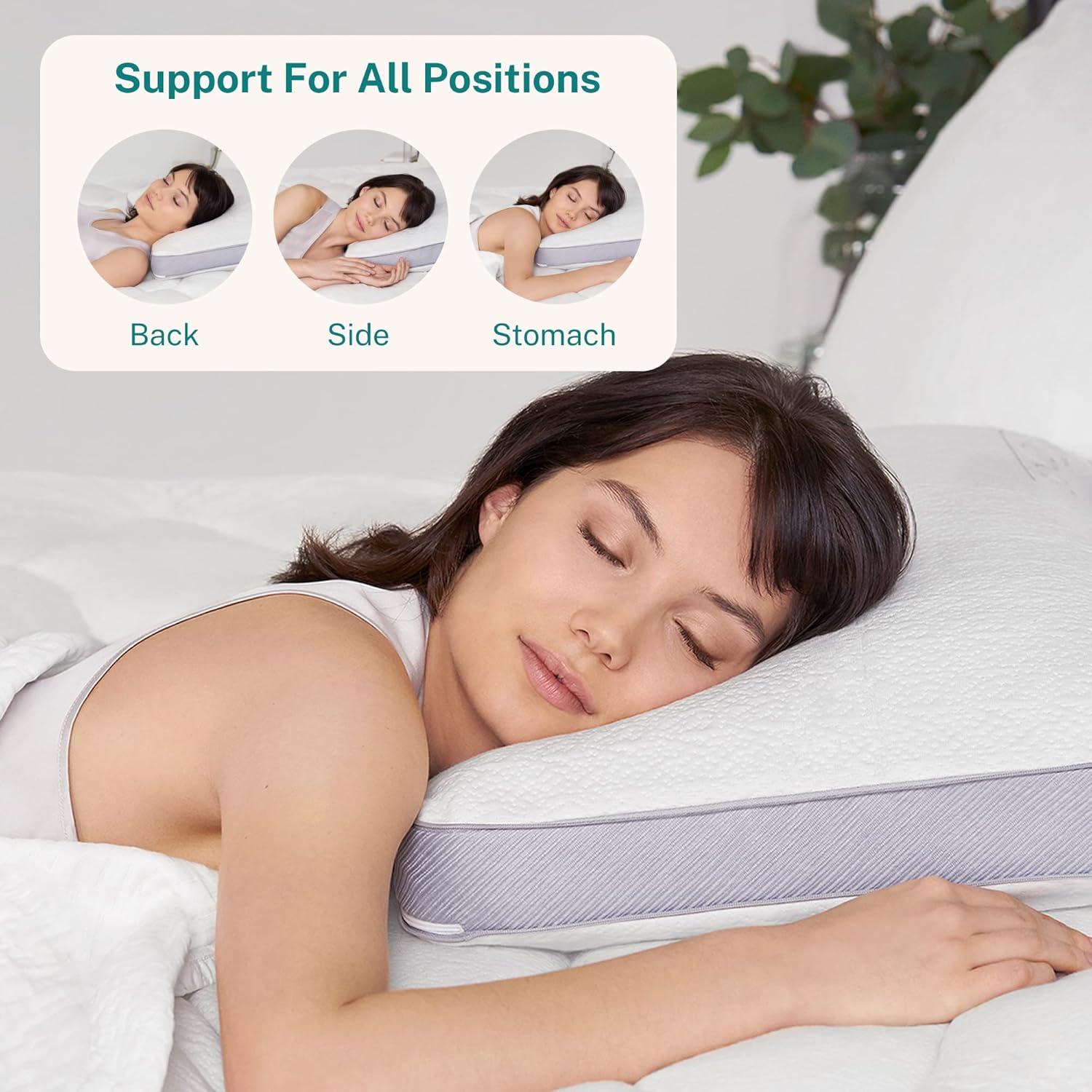 Sleep Innovations Customizable Comfort Gel Memory Foam Pillow, Standard size, 5-year warranty