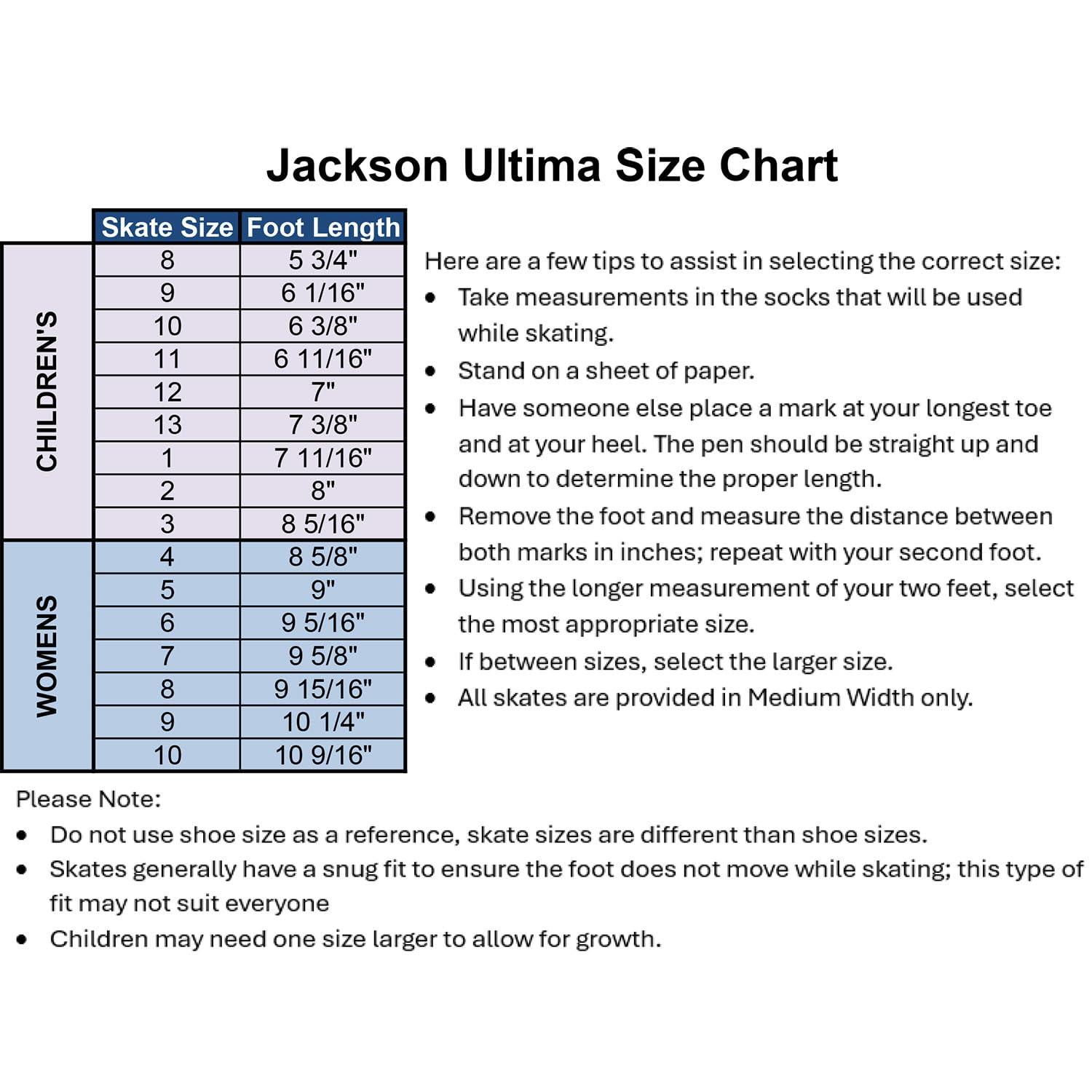 Jackson Classic 200/500 Womens/Girls Figure Ice Skates, Medium Width