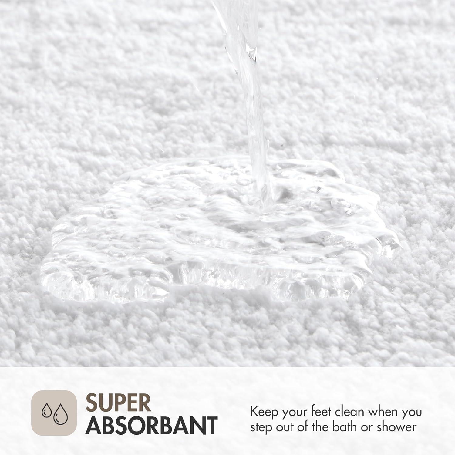 Madison Park 100% Cotton Tufted Bath Rug with Non-Slip Backing