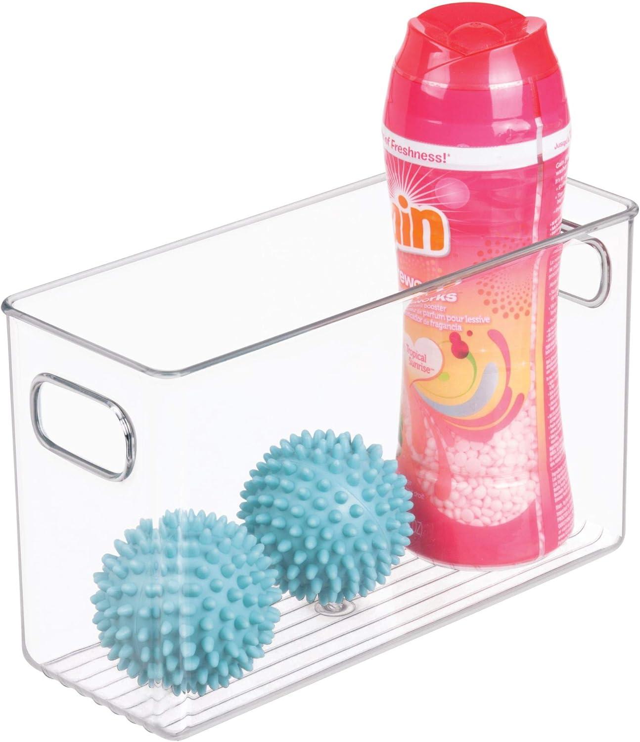 Clear Medium Plastic Bathroom Storage Bin