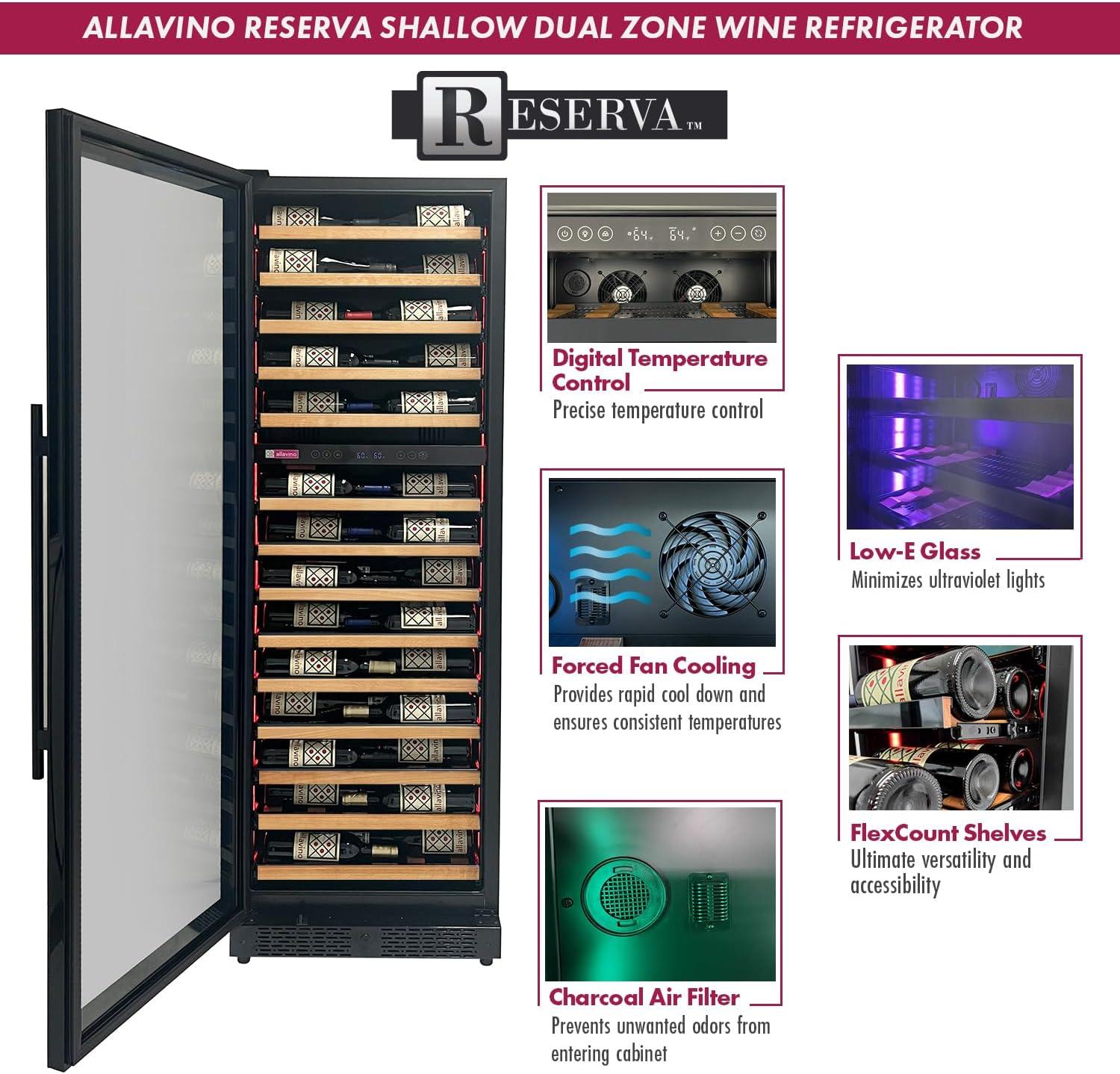 Allavino Allavino Dual Zone 23.5'' Freestanding 67 Bottle Wine Refrigerator