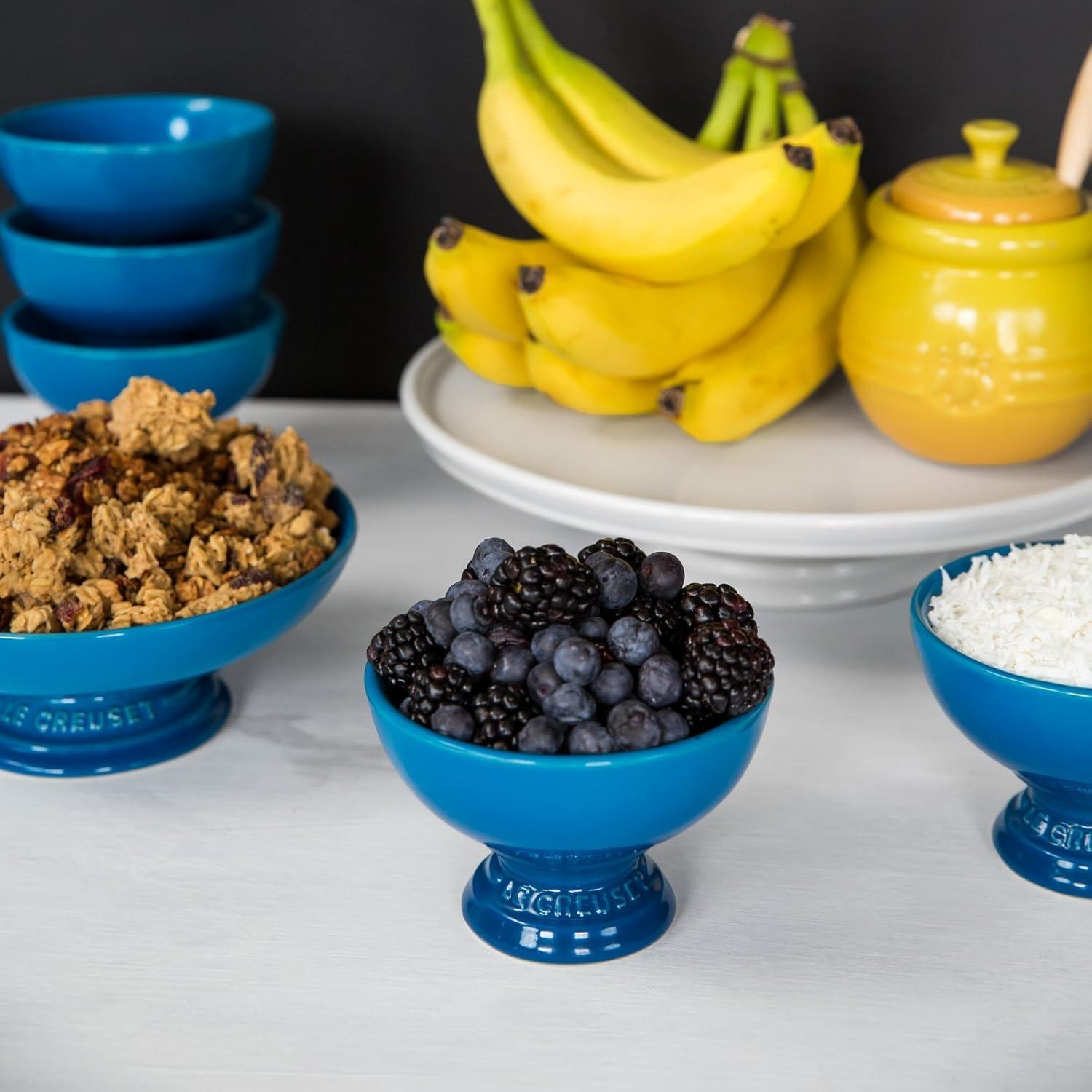 White Enamel Round Ceramic Pedestal Cake Stand