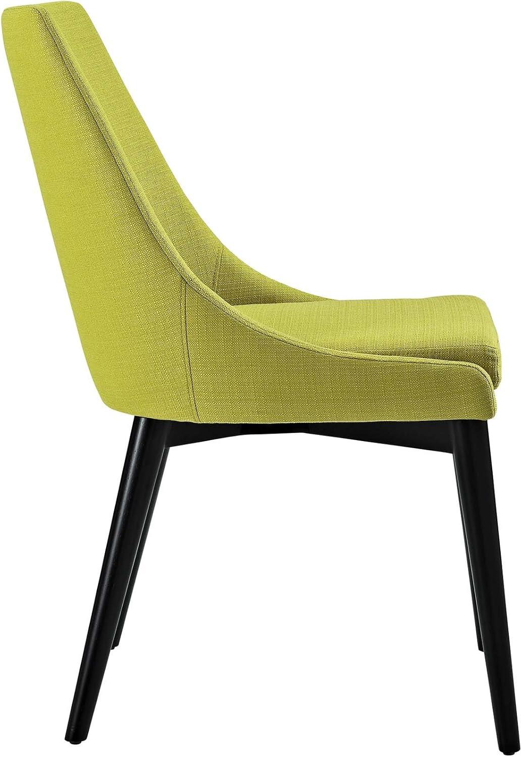 Wheatgrass Upholstered Side Chair with Black Wood Legs