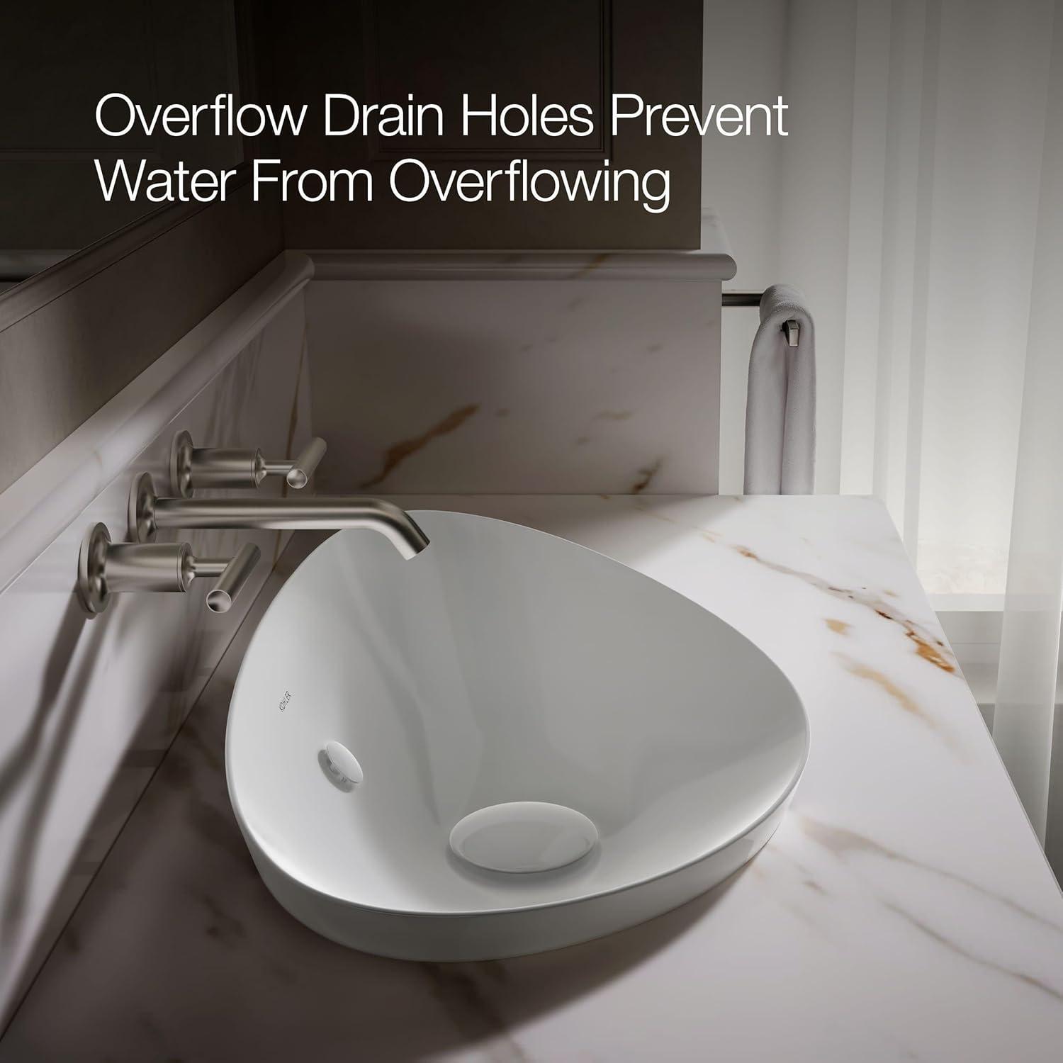 Veil® Ceramic Specialty Vessel Bathroom Sink with Overflow