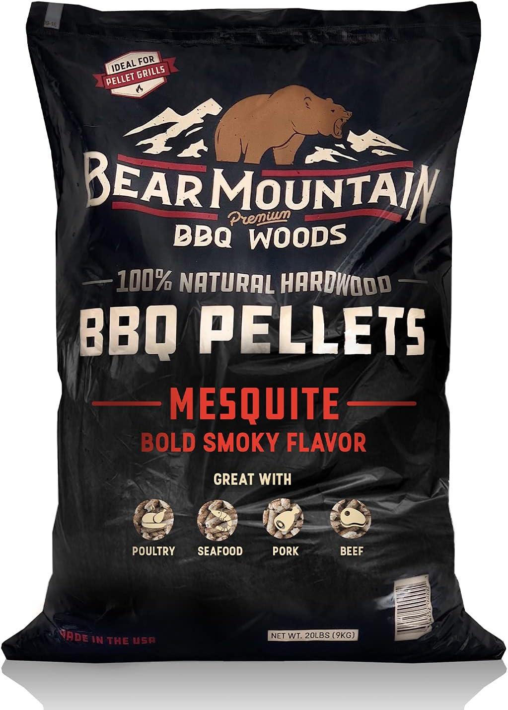 Bear Mountain BBQ Premium All Natural Wood Mesquite Smoker Pellets, 40 lbs