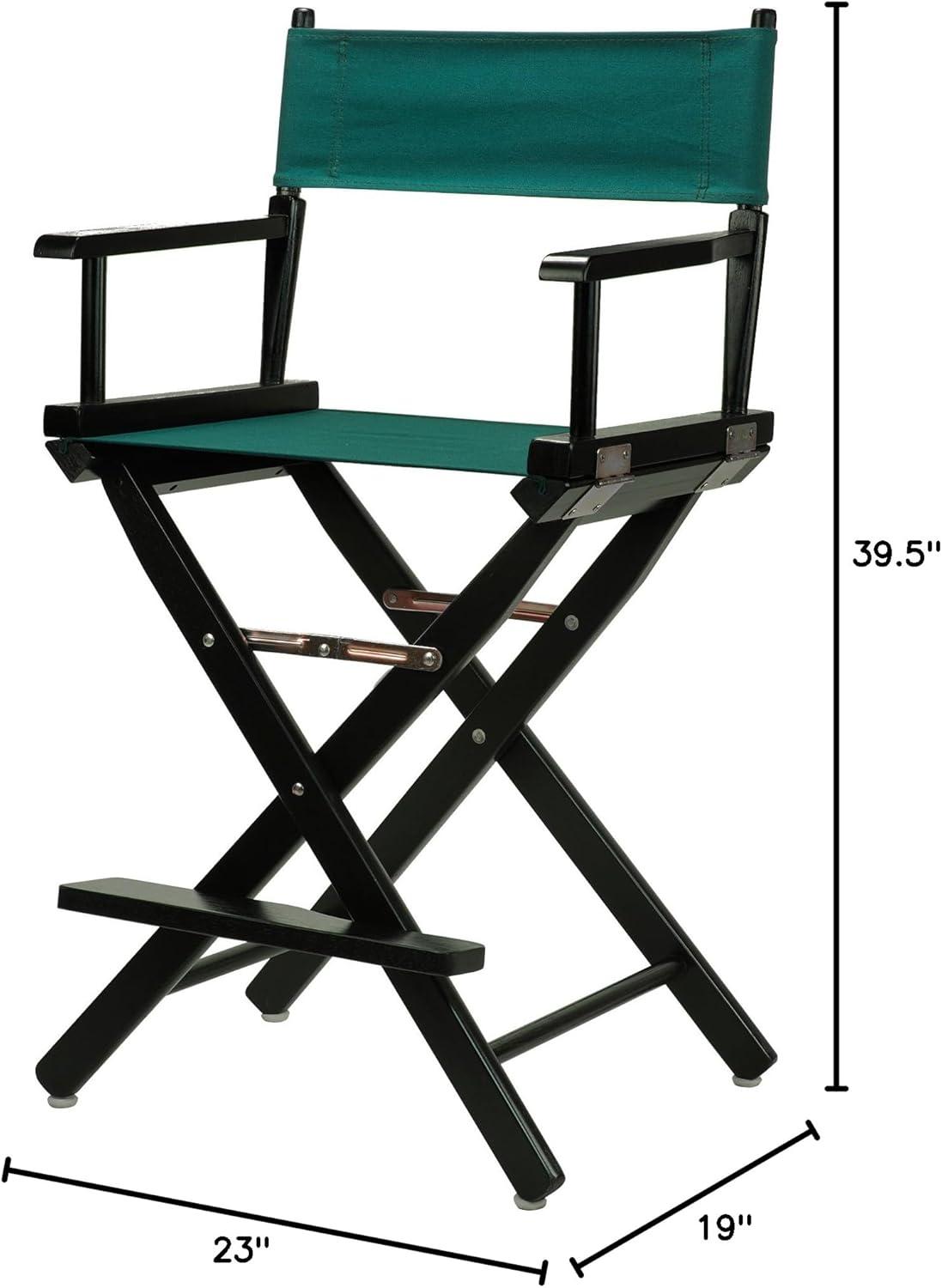 Casual Home 24" Director's Chair Black Frame-Hunter Green Canvas