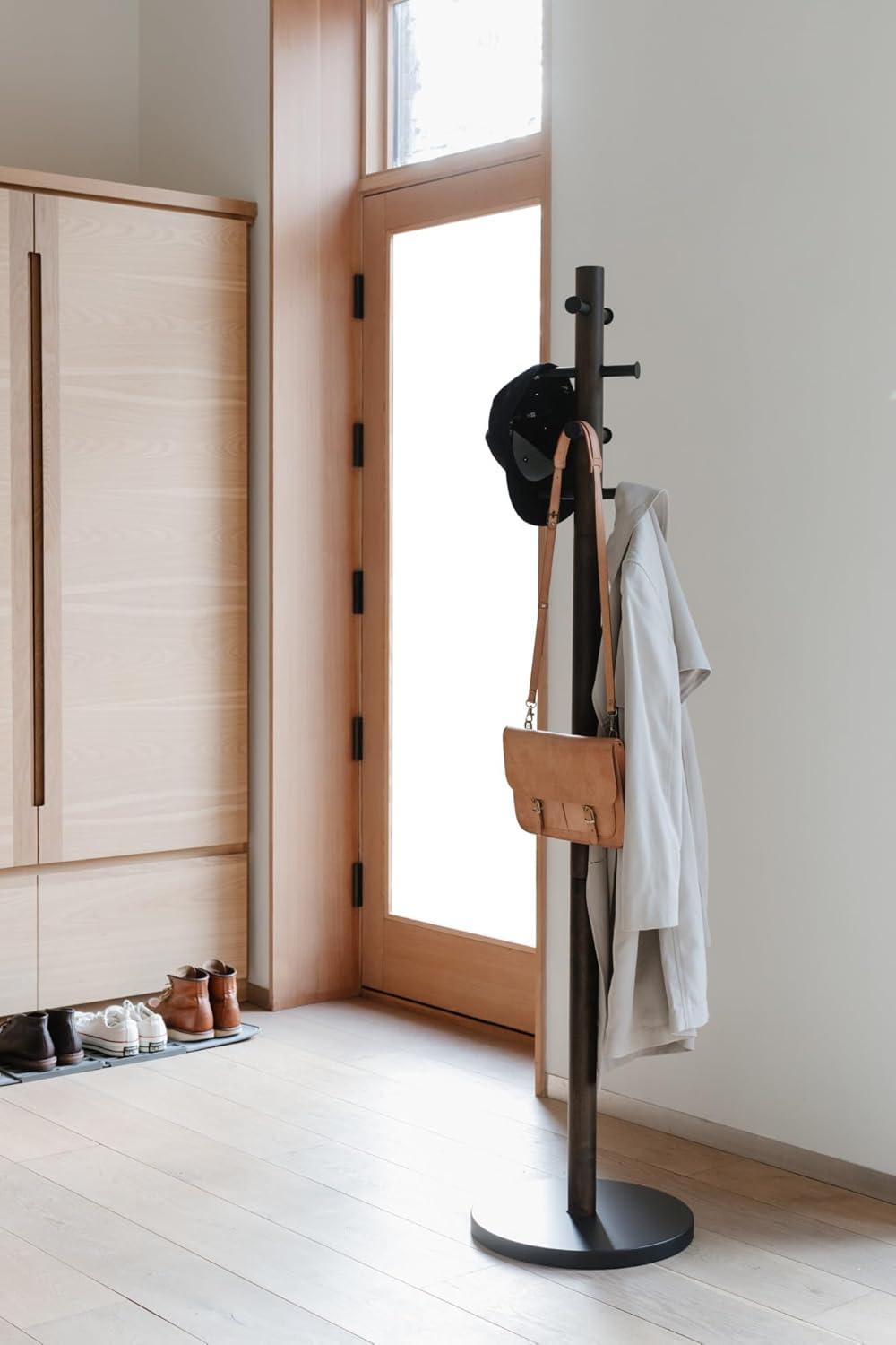Pillar 8 - Hook Freestanding Solid Wood Coat Rack