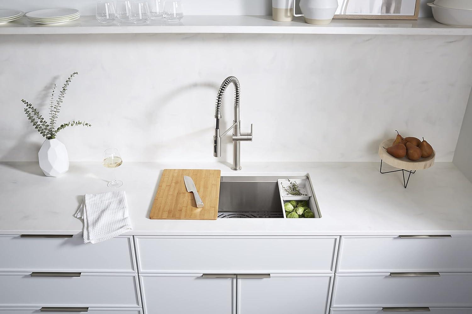 Task27-In X 22-In Top-Mount/Undermount Single-Bowl Workstation Kitchen Sink With Accessories