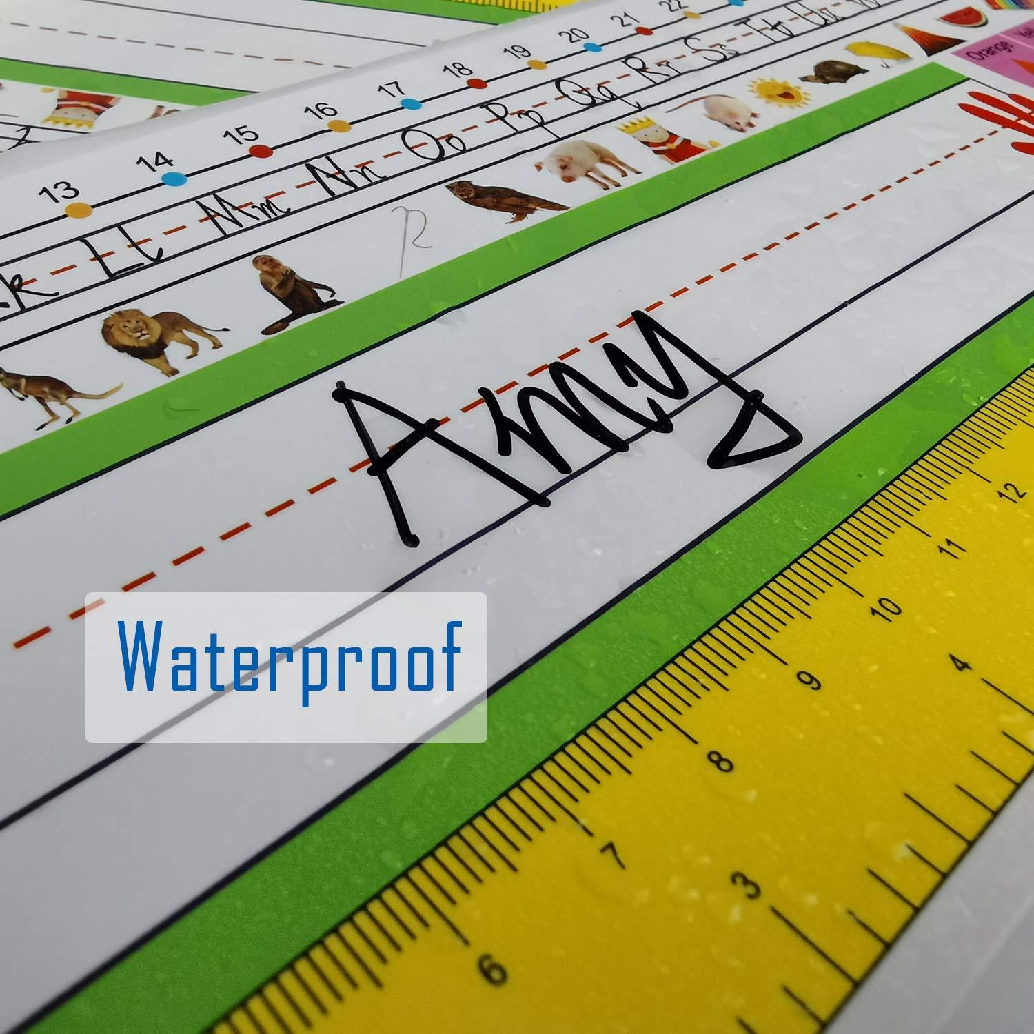 Name Plates for Desk, Colorful Traditional Manuscript Nameplates, Self-Adhesive Desk Tags for School Classroom Decorations and Teachers Using(14X4 inch,40 Pieces)