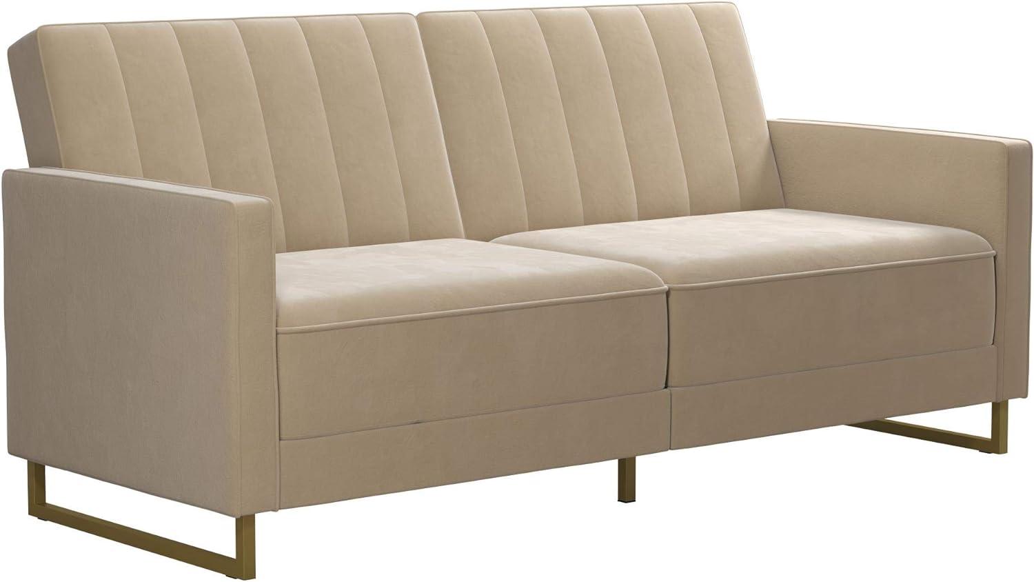 Skylar Full / Double 77'' Velvet Tufted Convertible Sofa