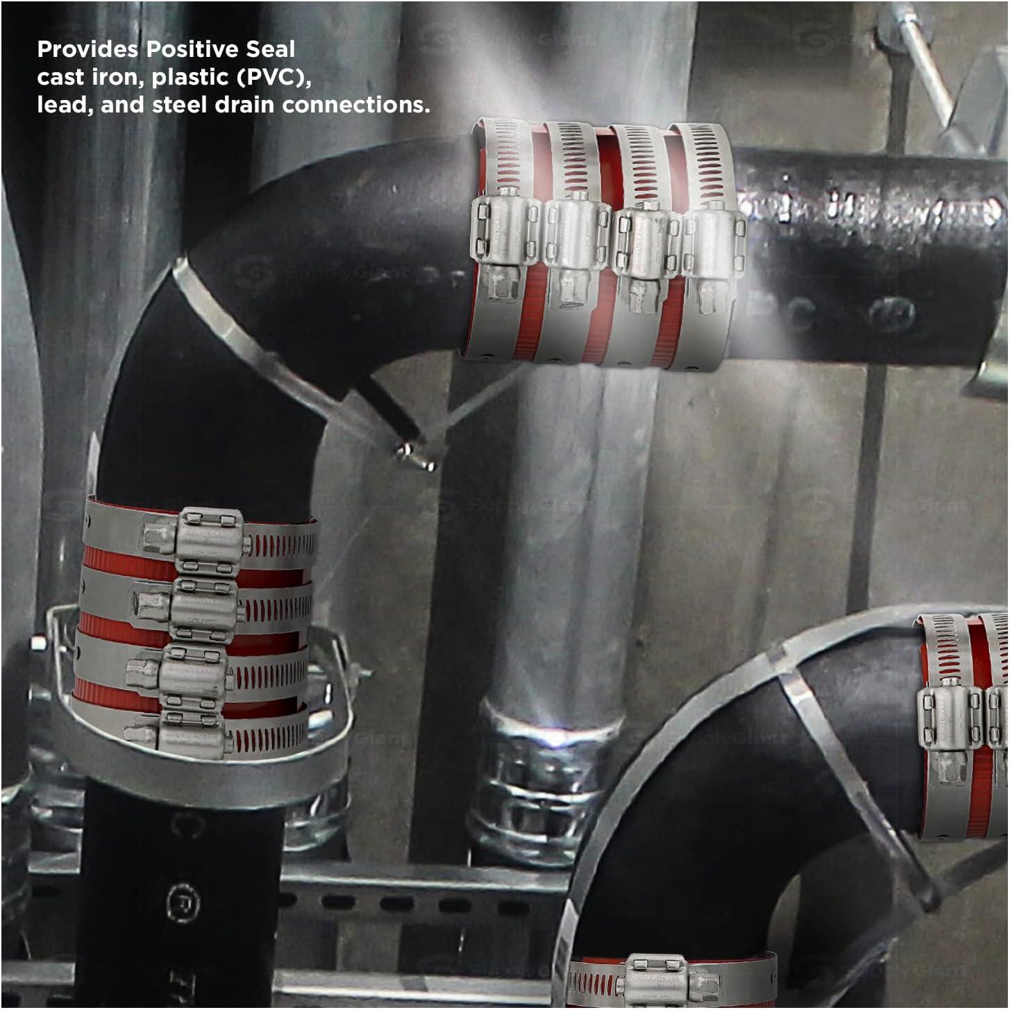 Supply Giant 1510CS 10" Heavy Duty, No-Hub Coupling with Colored Shield
