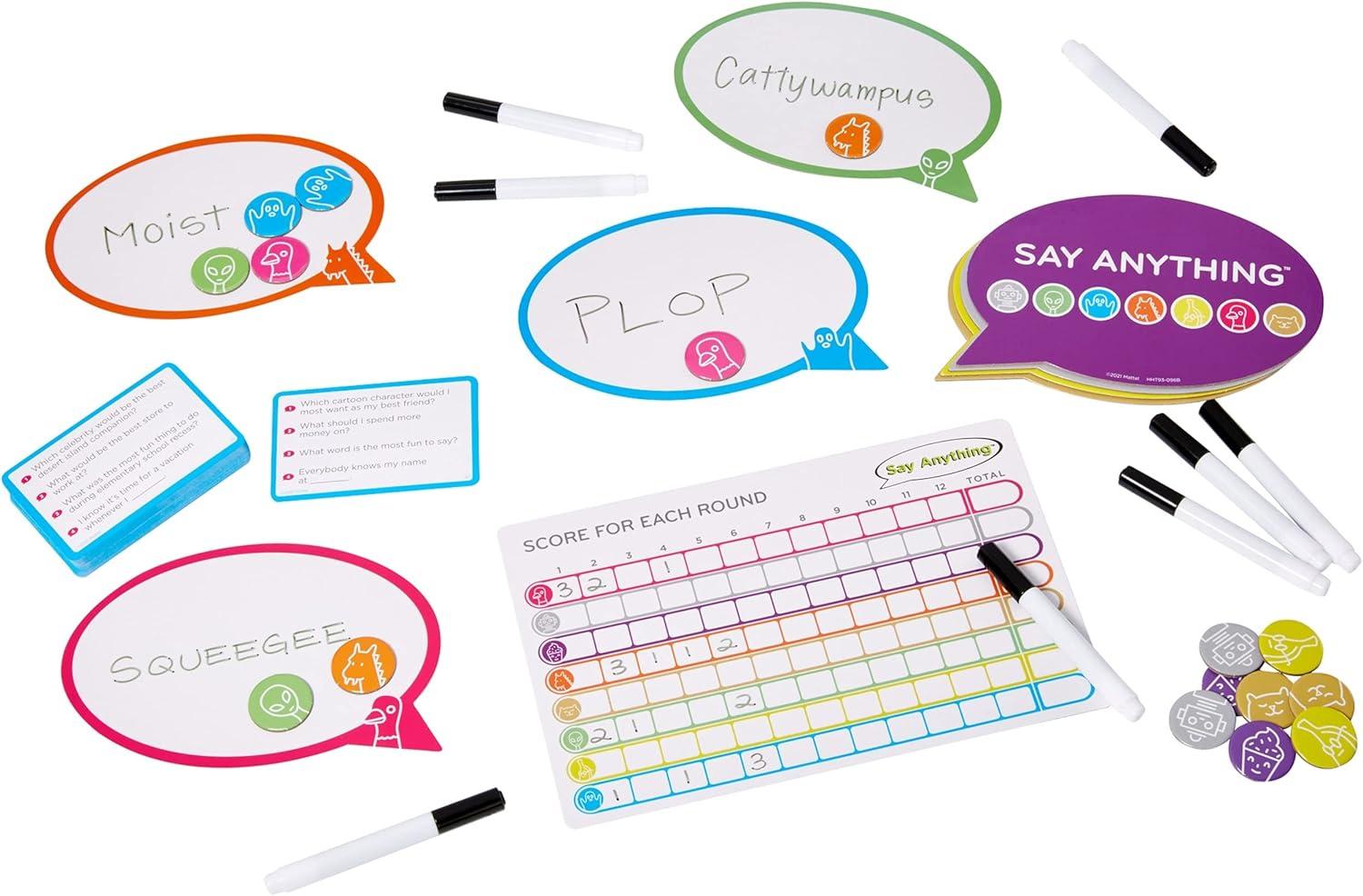 Say Anything Board Game for Adults & Teens, Party Game with Question Cards & Tokens for 4-8 Players