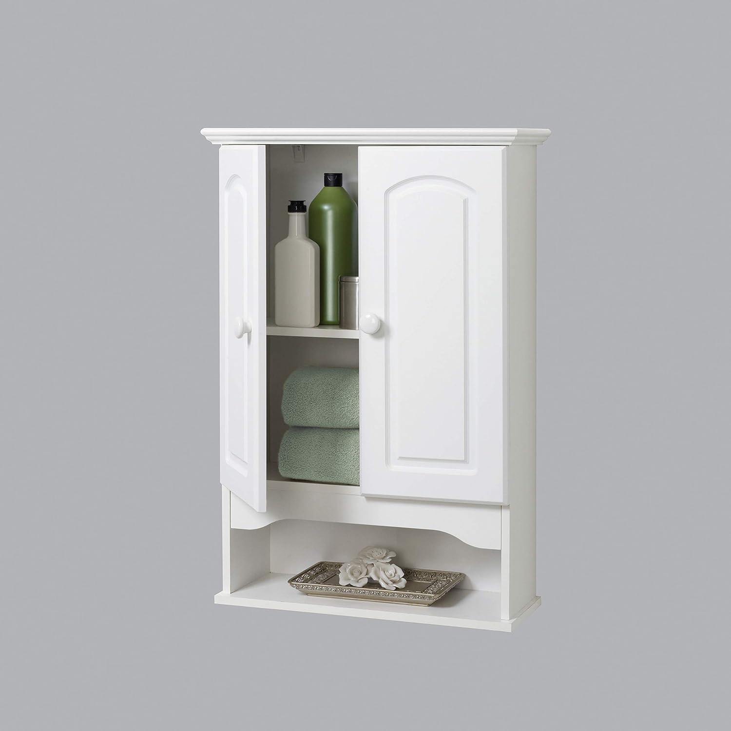 Classic Hartford Bright White 2-Door Wall Cabinet with Adjustable Shelves