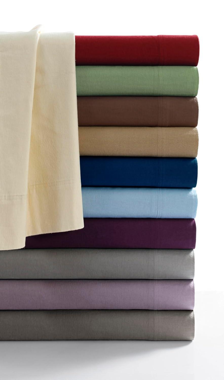 MARWAH CORPORATION Cotton Flannel Extra Deep Pocket Bed Sheet Set with Oversize Flat Sheet Dark Blue Full Flannel Plaid, Motif Traditional, Casual