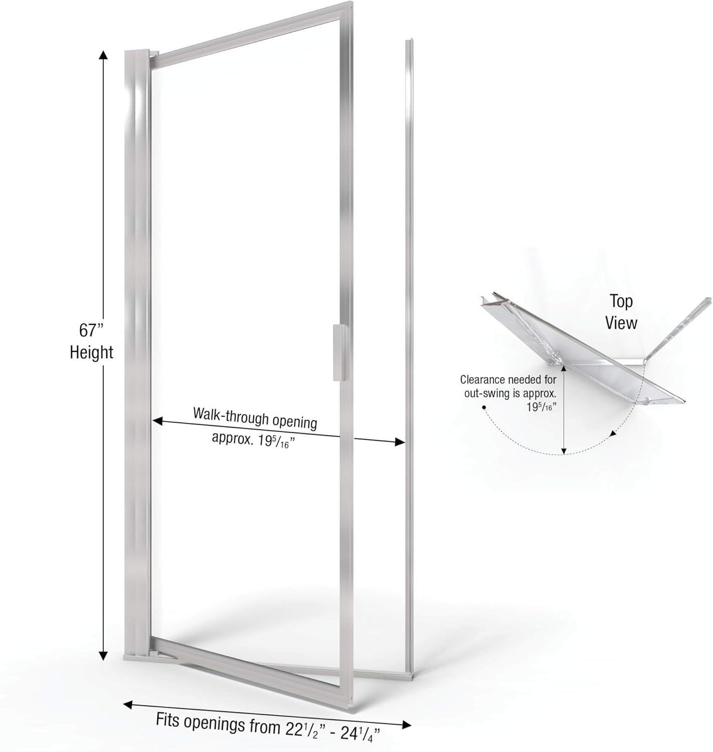 Sopora 24.5" x 67" Pivot Framed Shower Door
