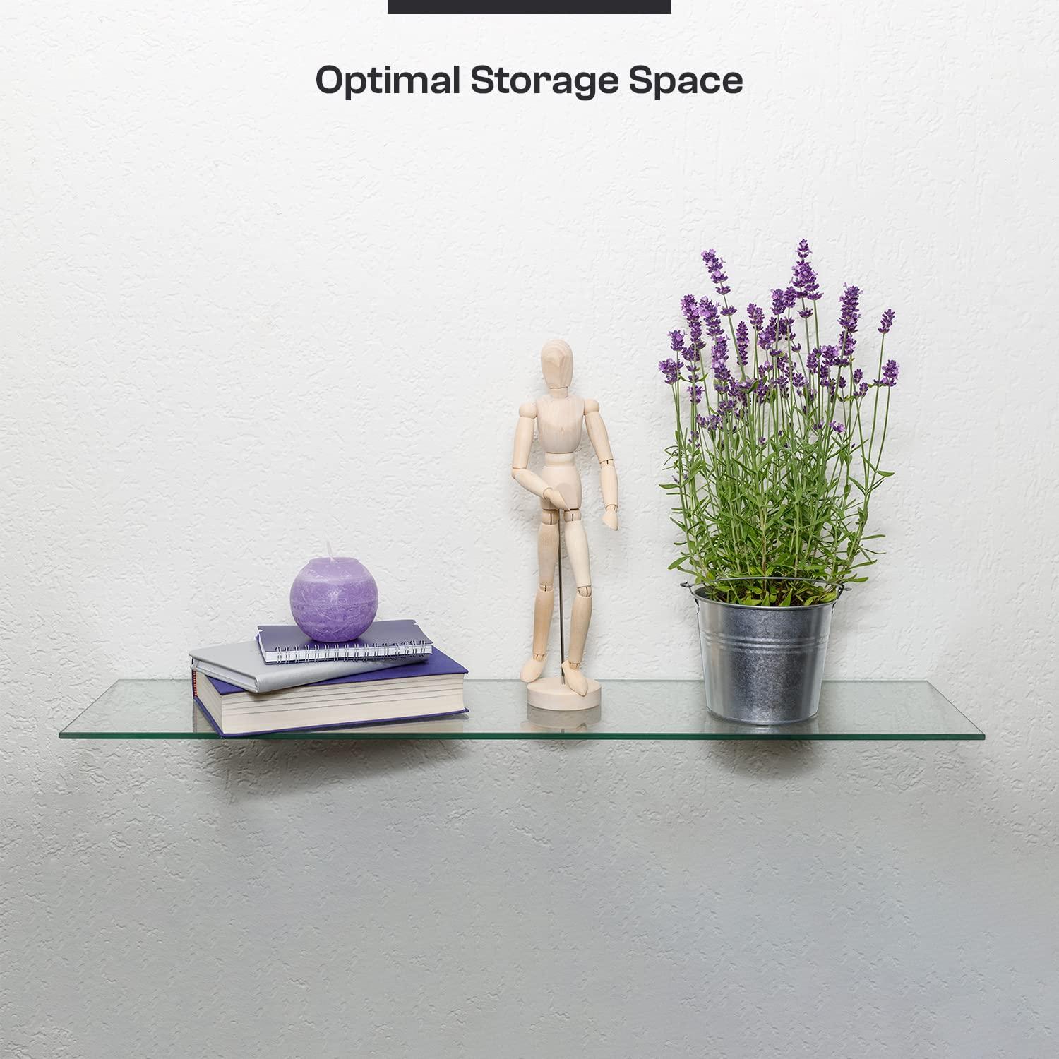 Latitude Run® Glass Accent Shelf with Adjustable Shelves