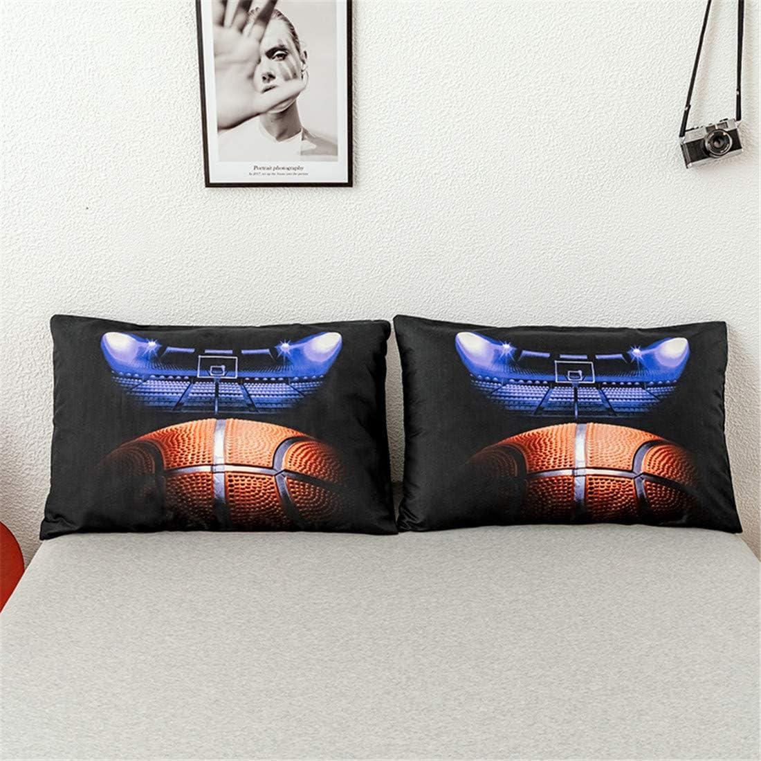 Basketball Bedding Set Basketball Comforter Set Sports Kids Bedding Set Bed in a Bag for Boys Girls 1 Duvet Cover 2 Pillowcases, NO Comforter